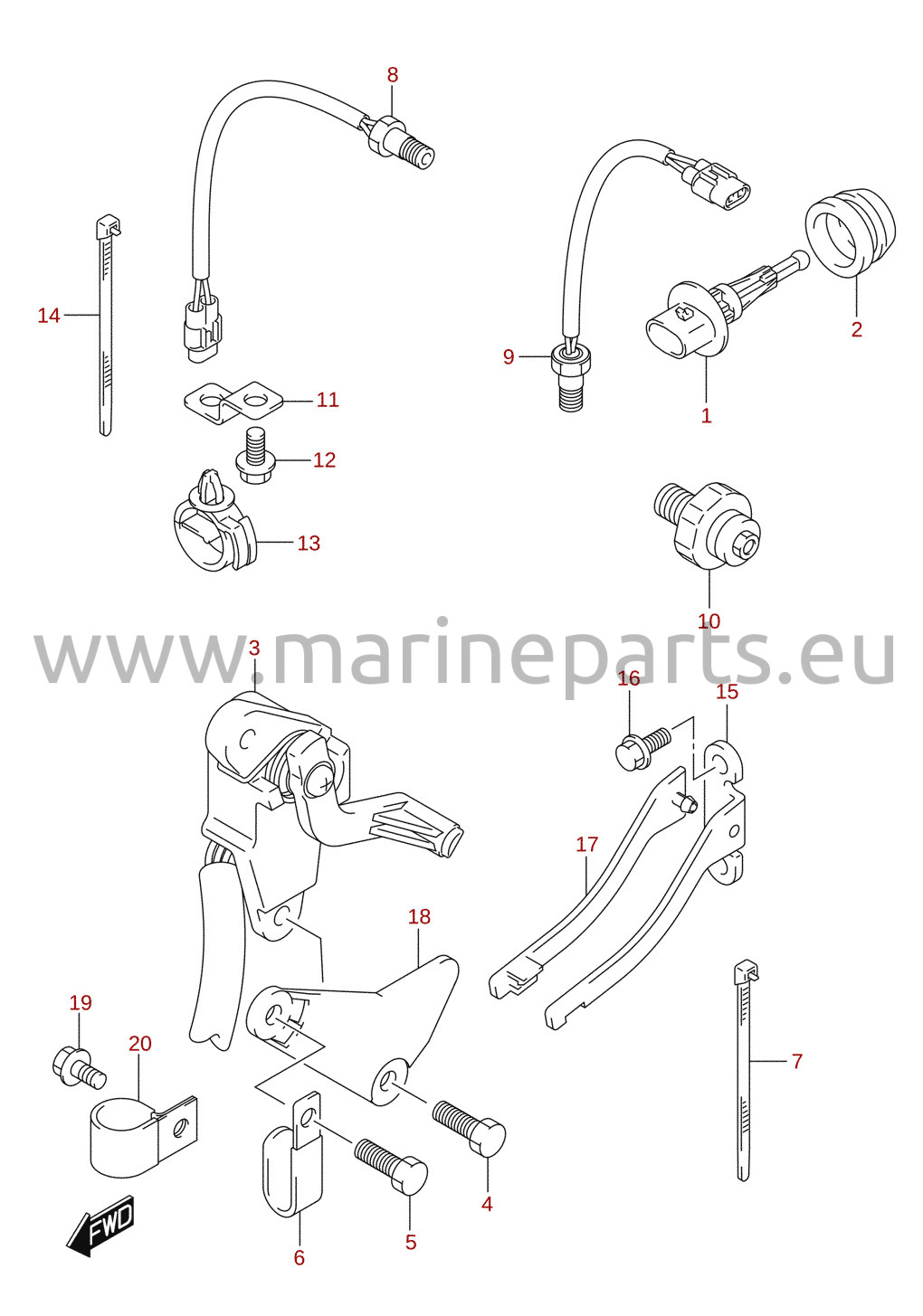 Sensor (DF150T, DF150Z, DF175T, DF175Z)