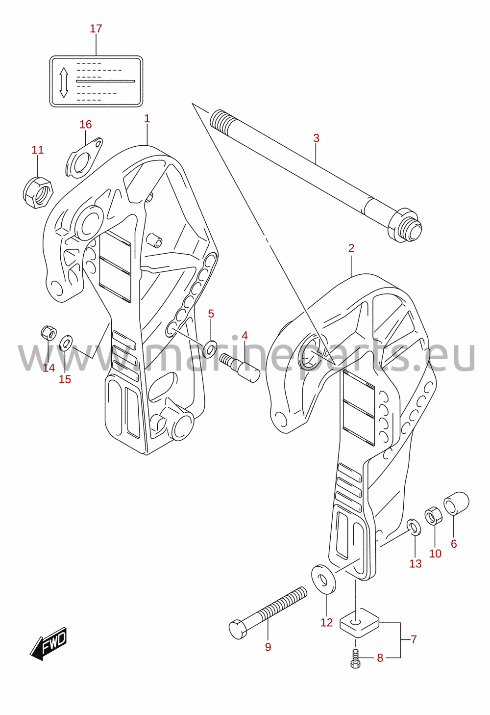 Kinnitusklamber (DF40AQH, DF60AQH)