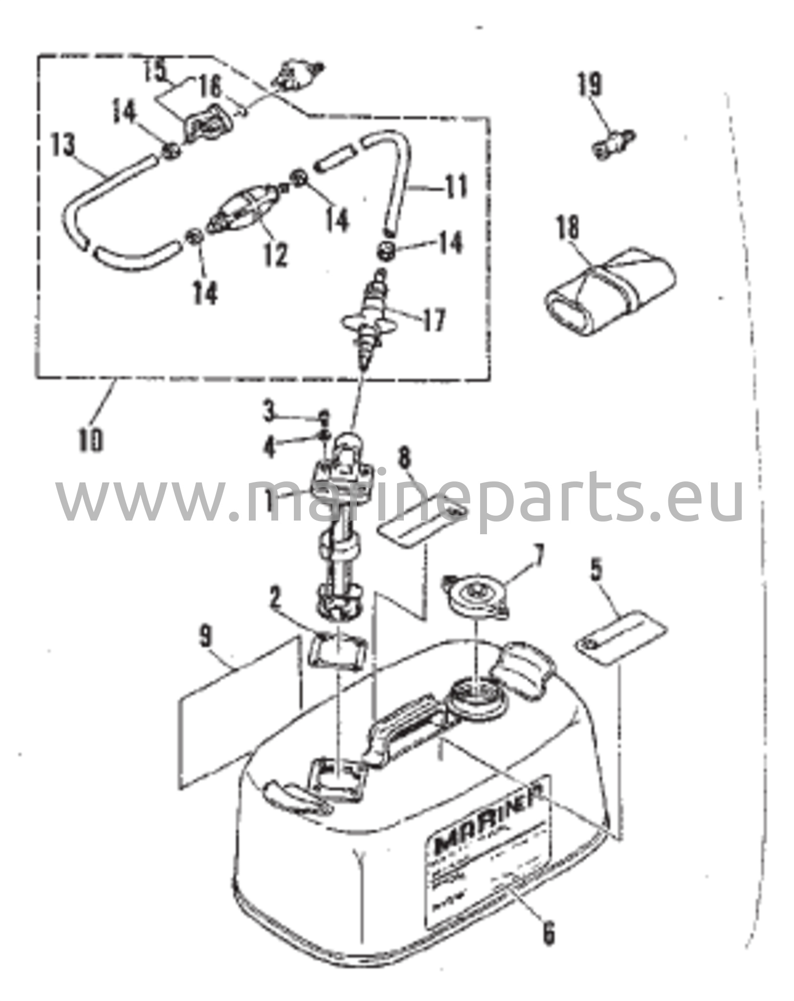 Polttoainesäiliö ja -linja (alkuperäinen laite)