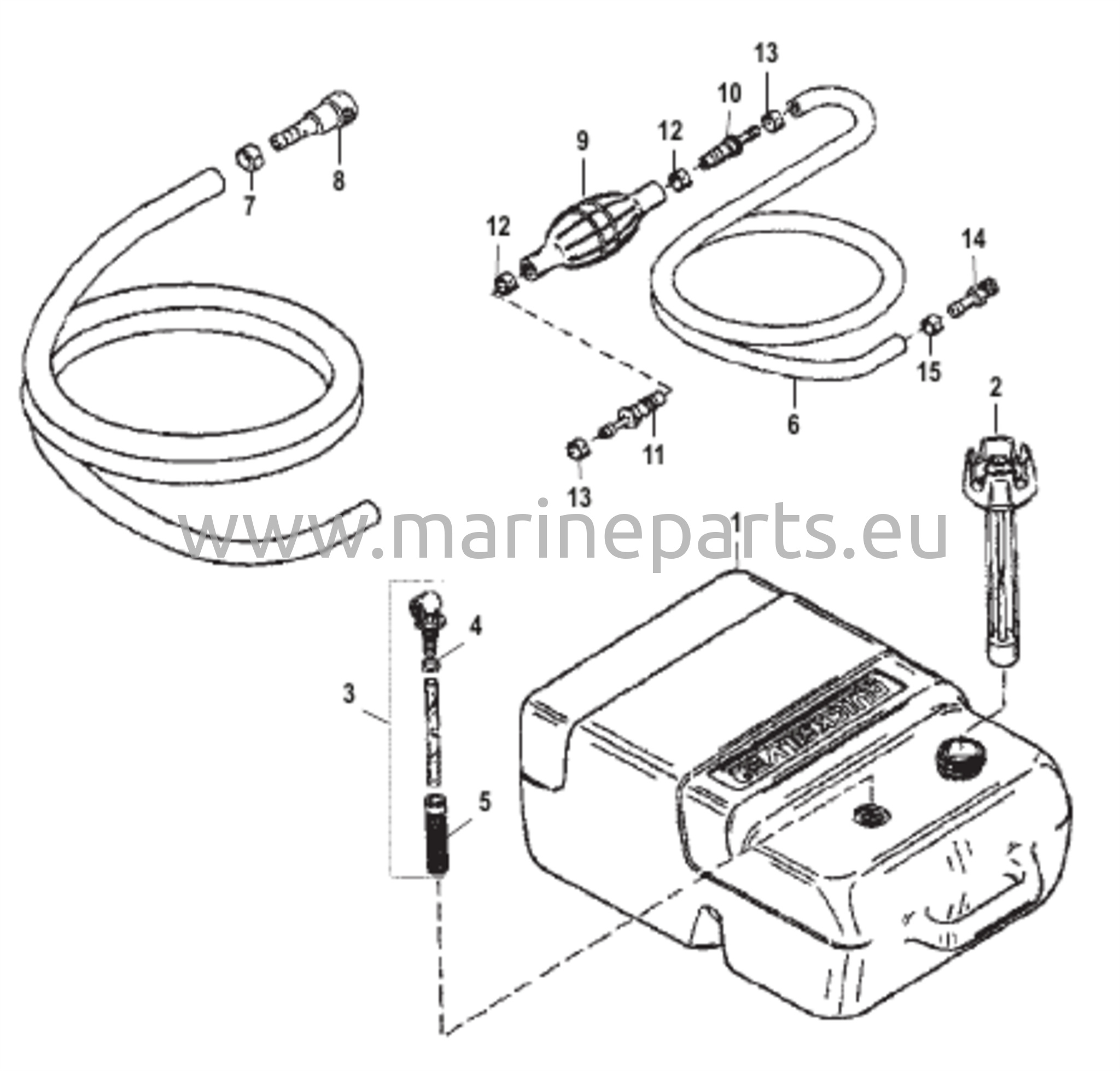 Polttoainesäiliö (muovi - 6,6 gallonaa)