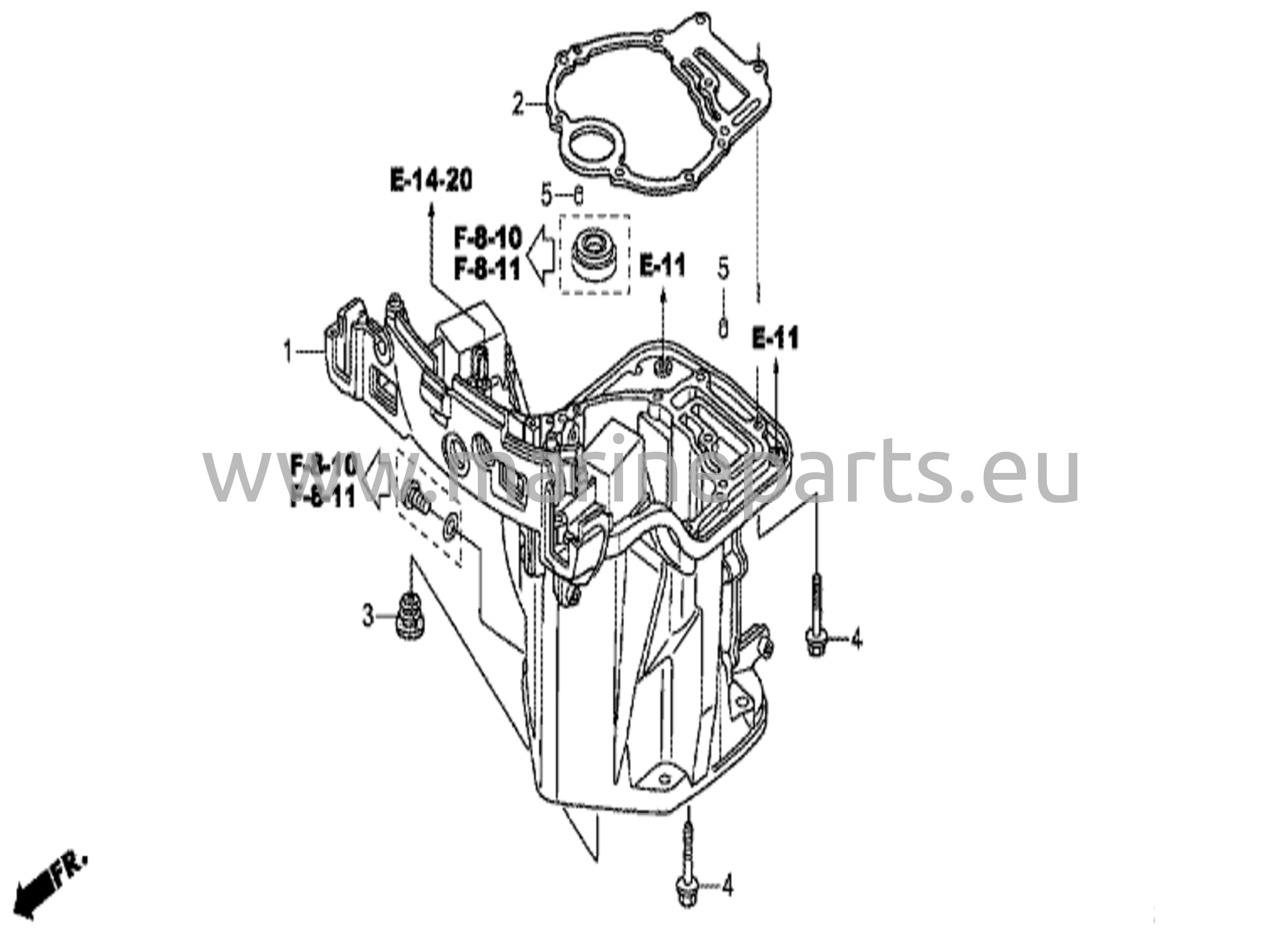 Oil case/oil pan packing