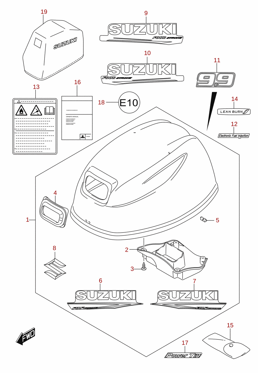 Poklopac motora (DF9.9) 2/2