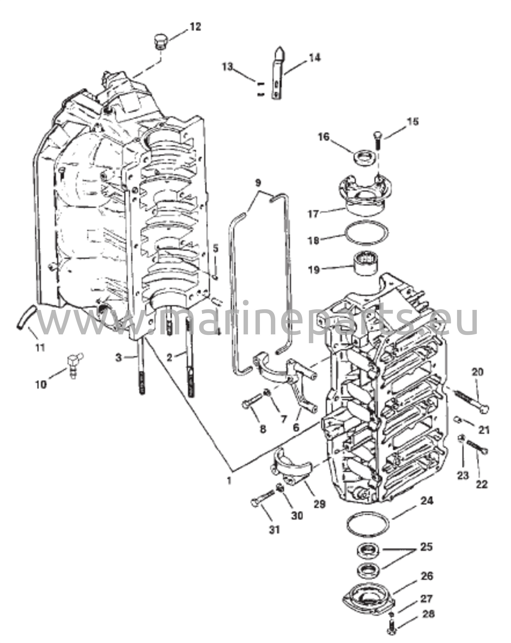 Cylinder Block and End Caps 