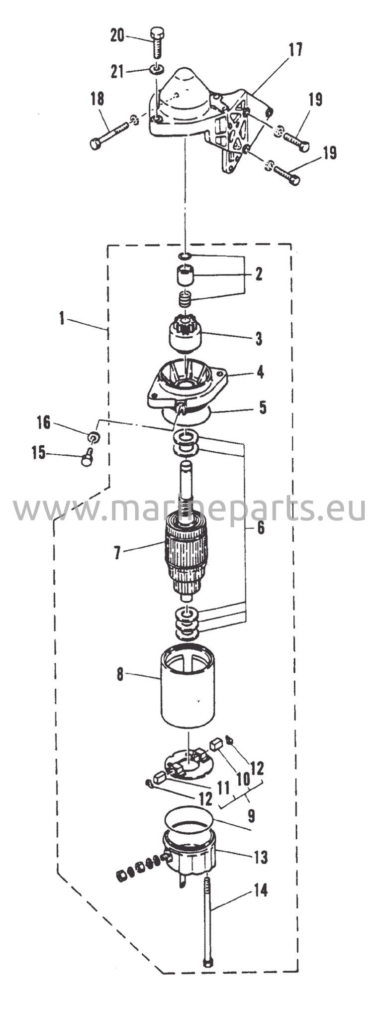 Electric start motor