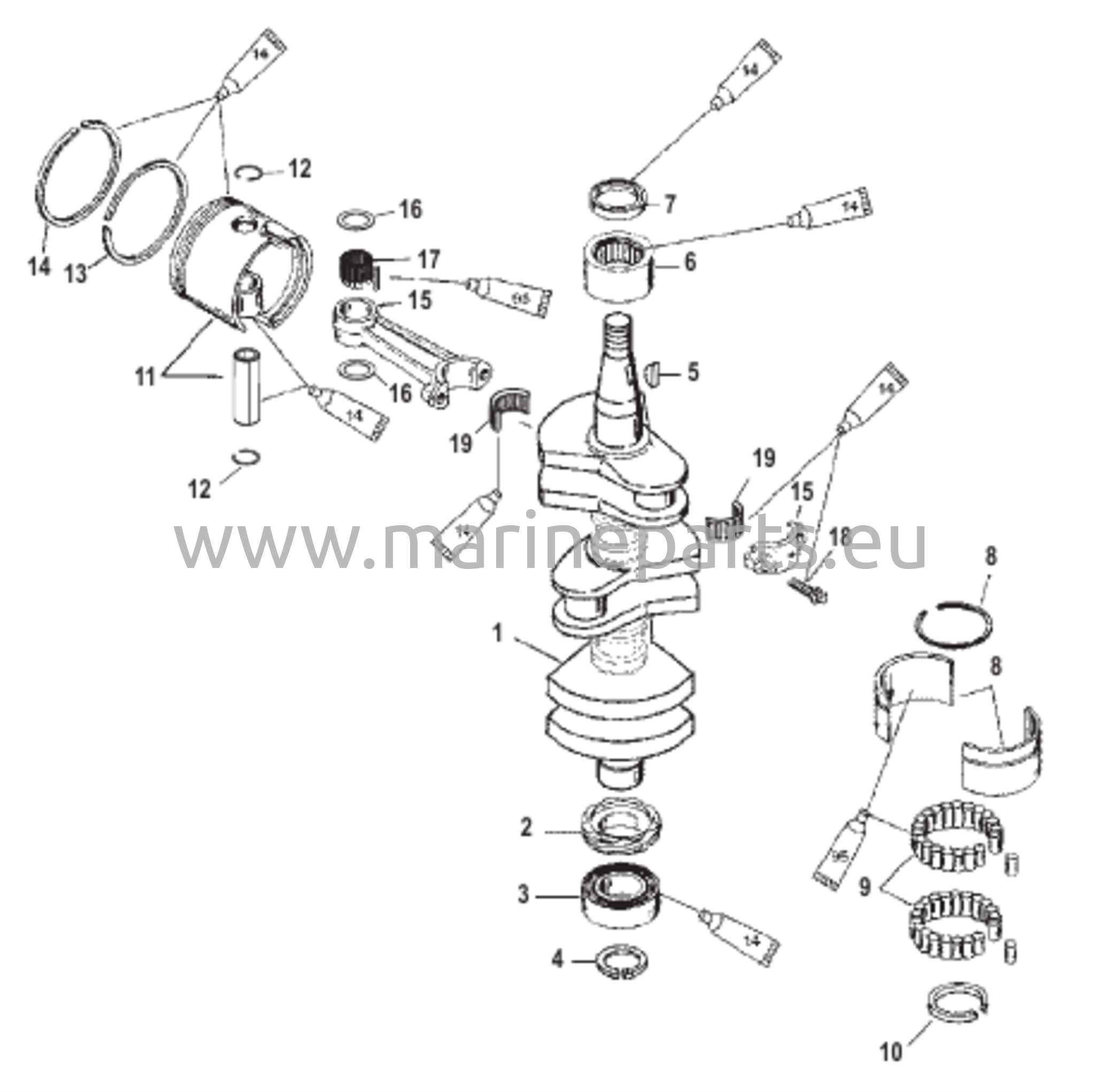 Kampiakseli, männät ja kiertokanget