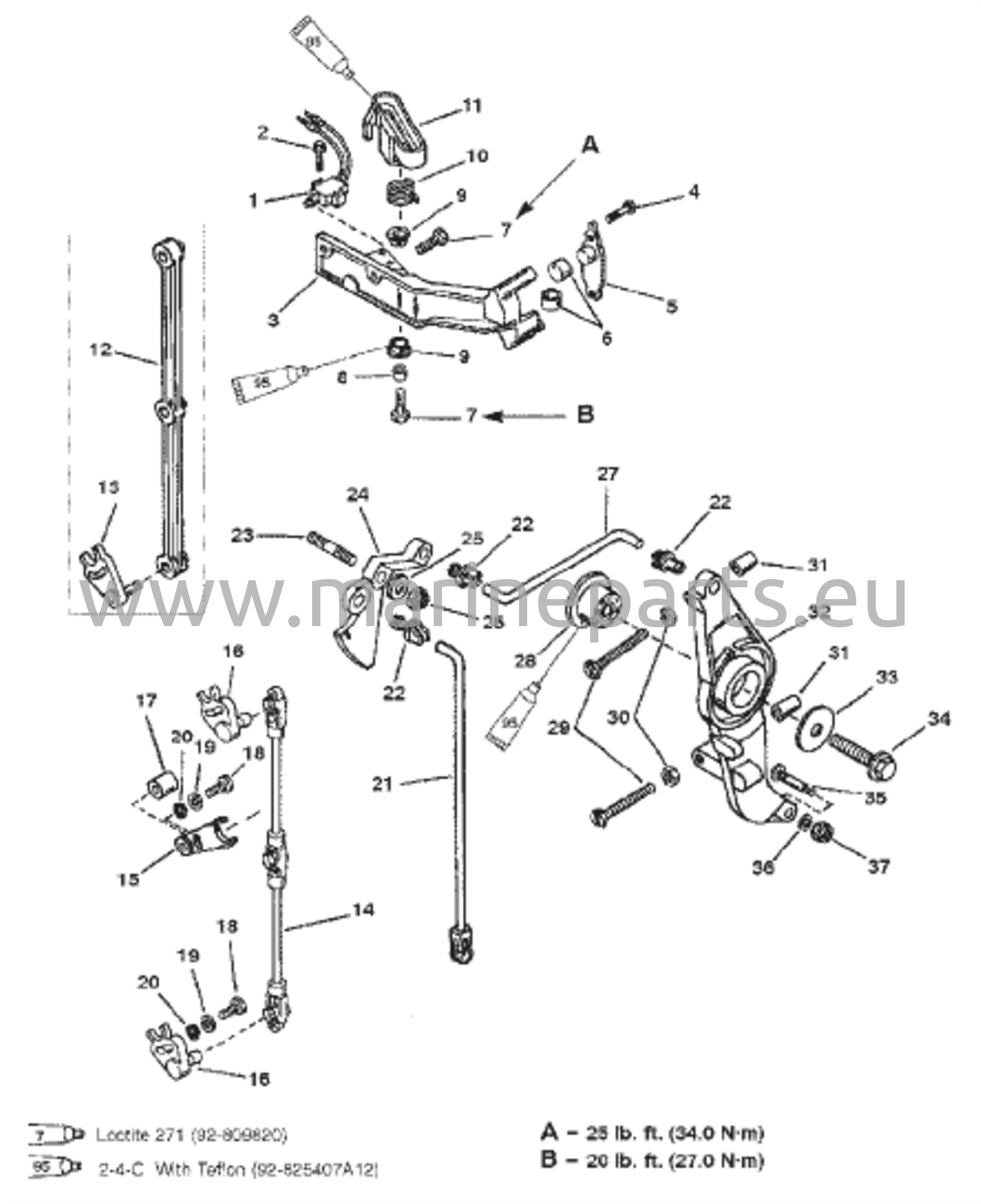 Kiinnike (Ei SeaPro / Marathon) (S/N 0G303045 ja alemmat)