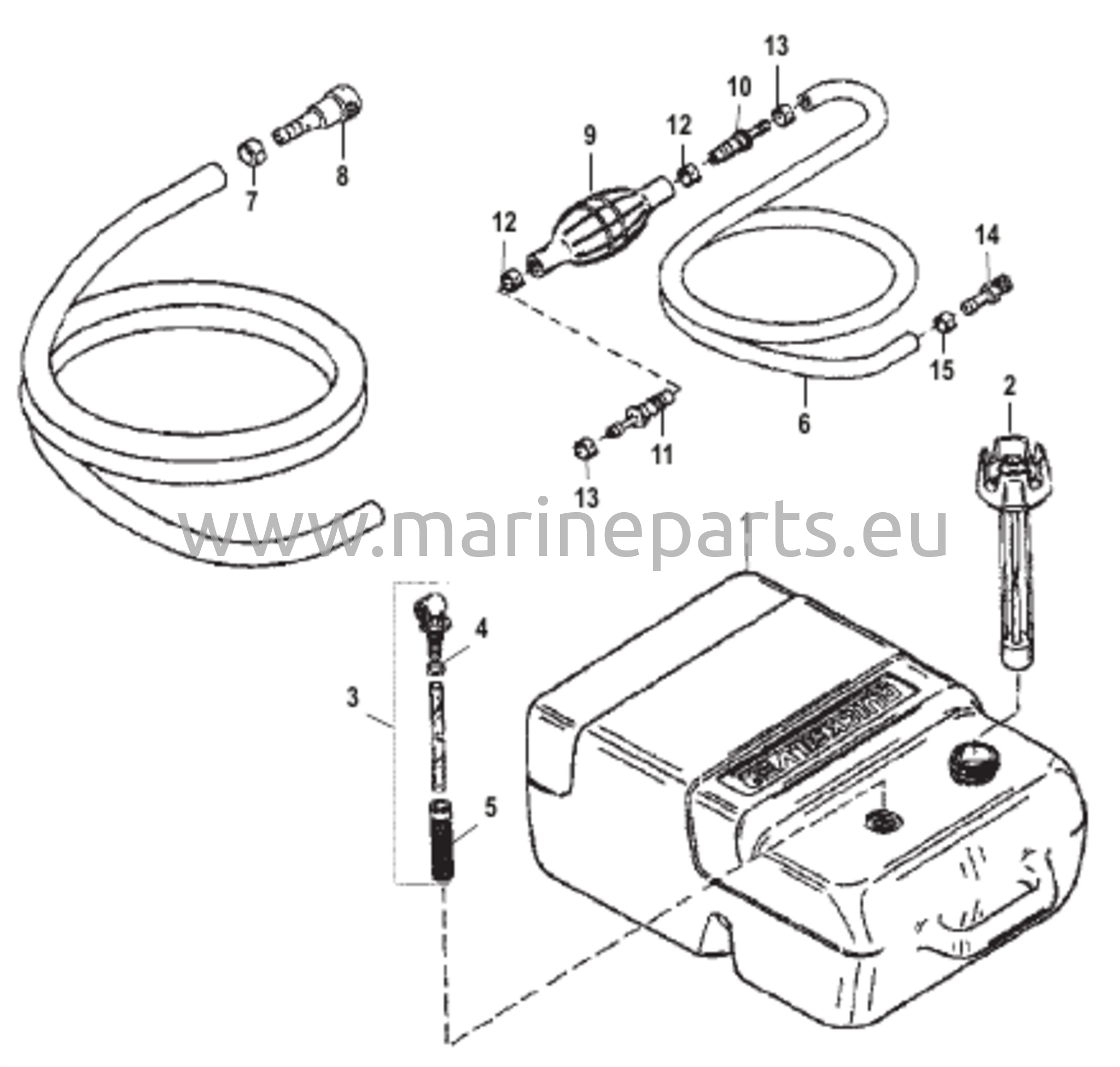 Polttoainesäiliö (muovi - 6,6 gallonaa)