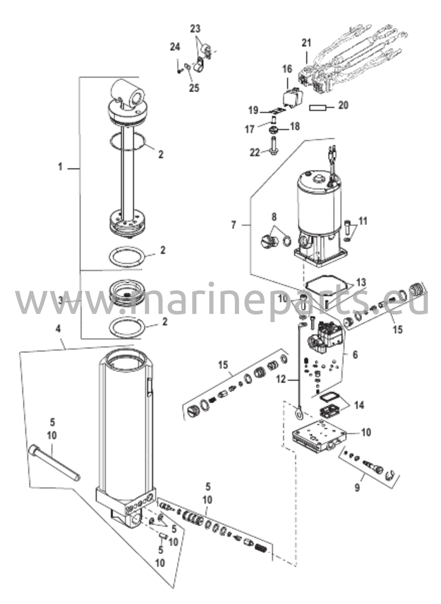 Voimansiirron trimmin osat