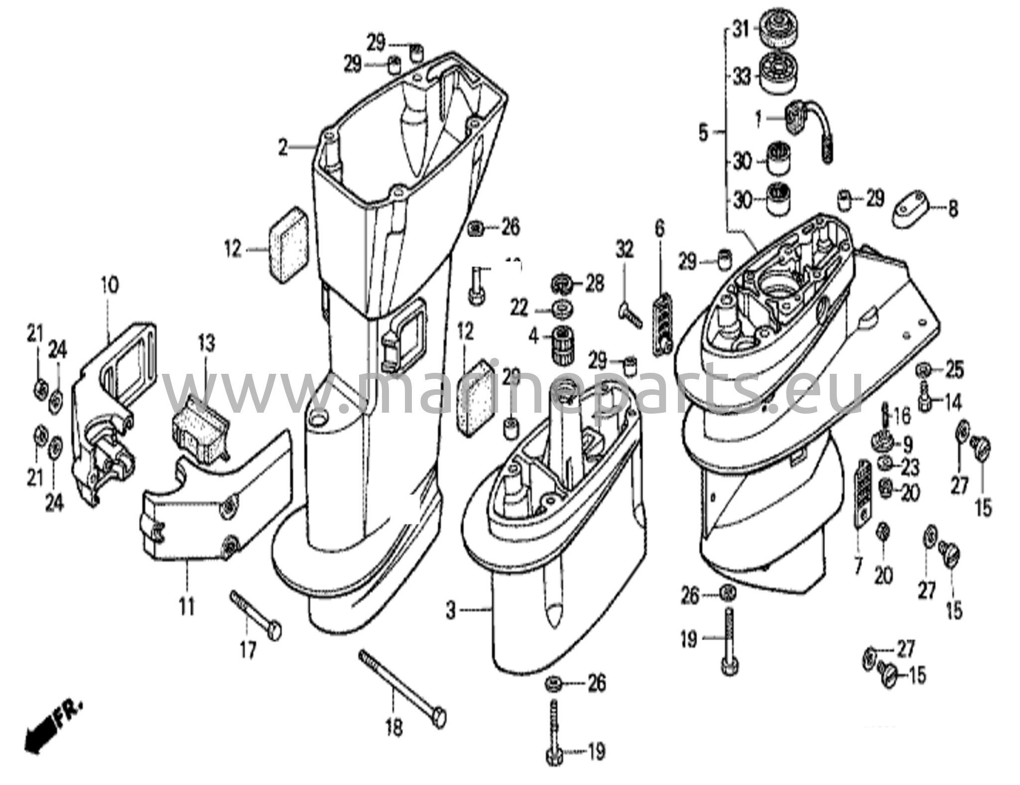 Växellåda/förlängningshus