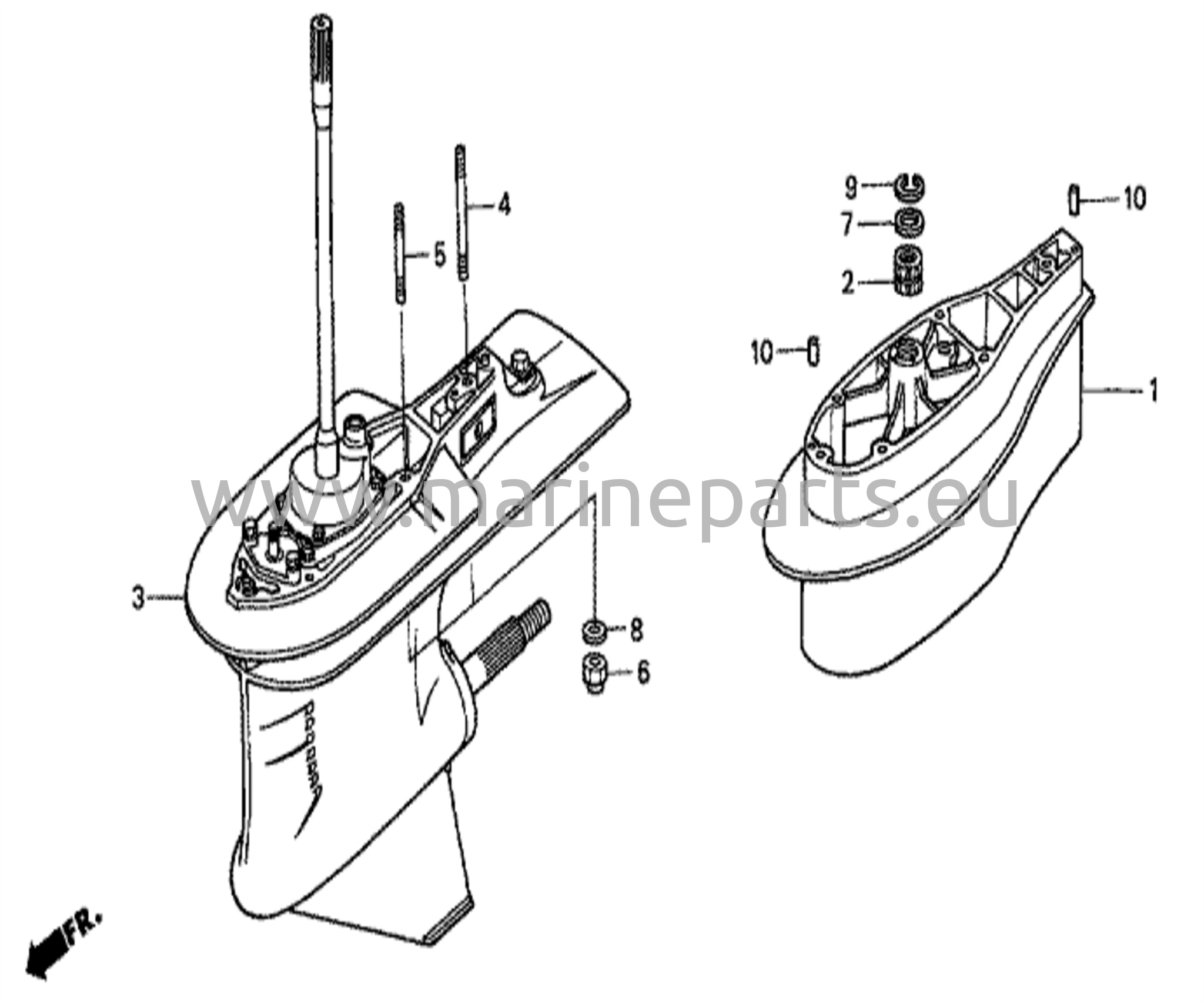Hammasratta korpuse komplekt.