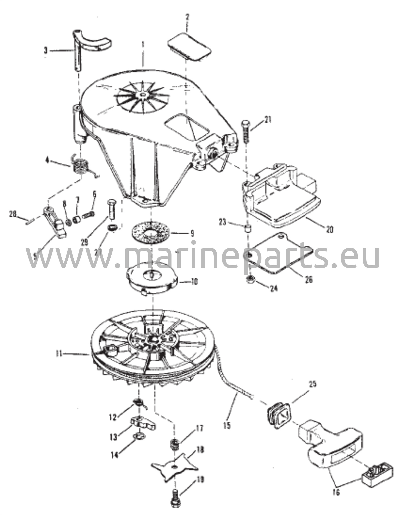 Käsikäyttöinen käynnistimen kokoonpano (MANUAALINEN)