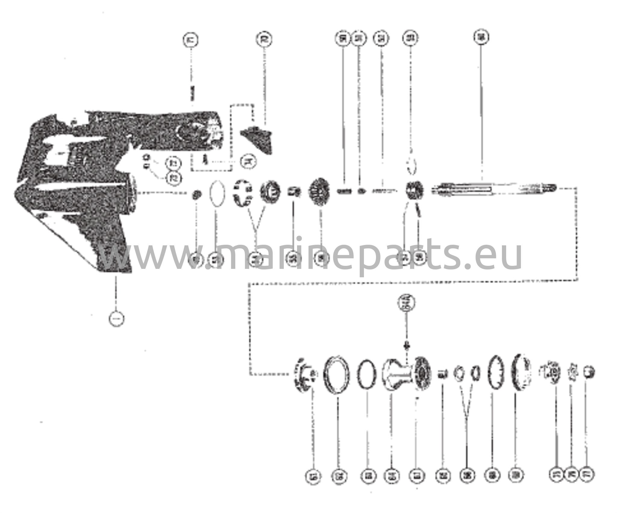 Vaihteiston kotelo (potkurin akseli)
