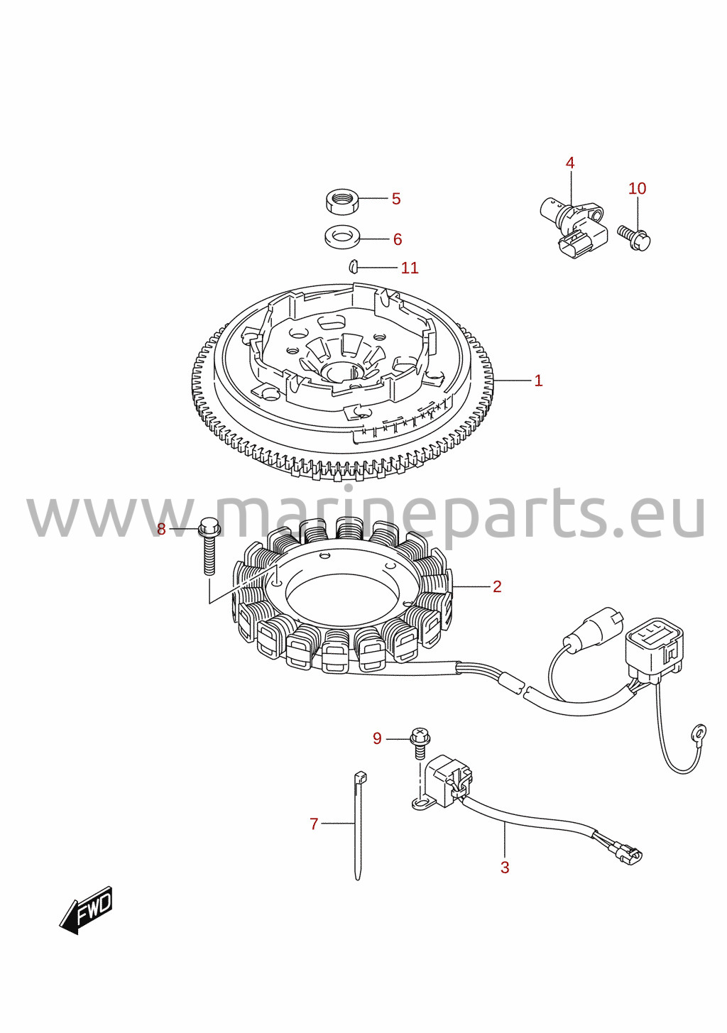 Magnet / generator (E-starter)