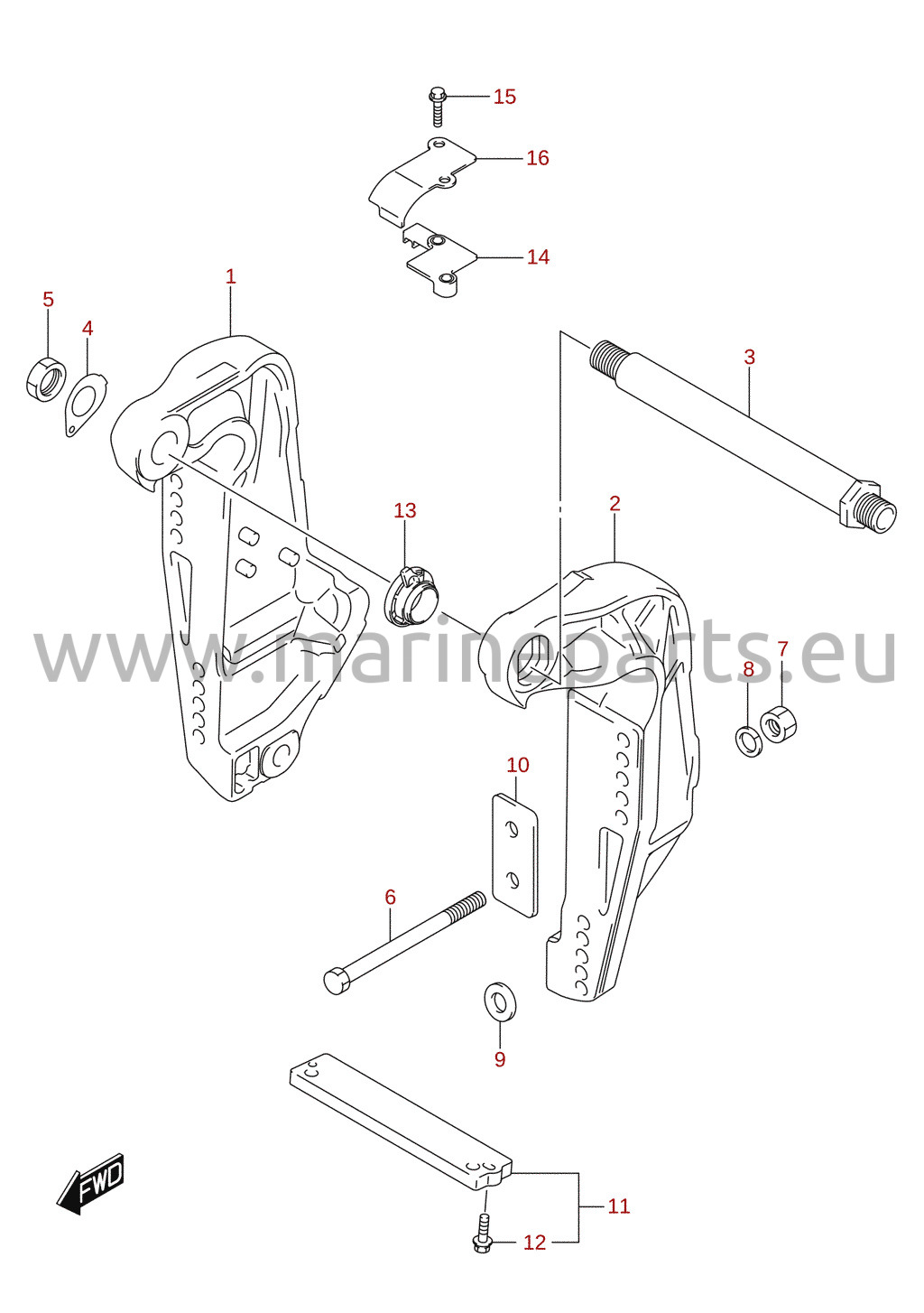 Support de fixation (DF150TG, DF150ZG, DF175TG, DF175ZG)