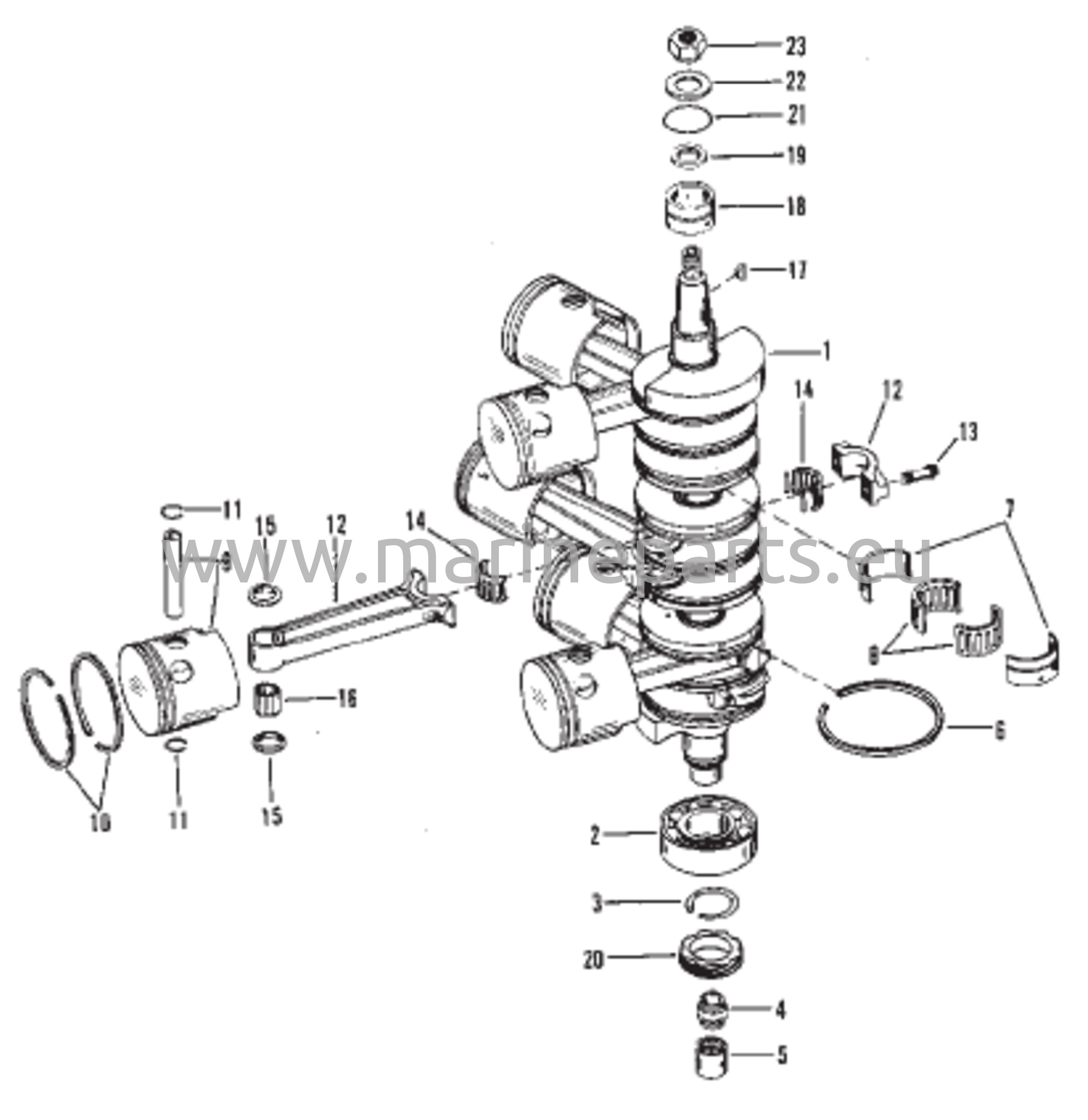 Crankshaft, Pistons and Connecting Rods 