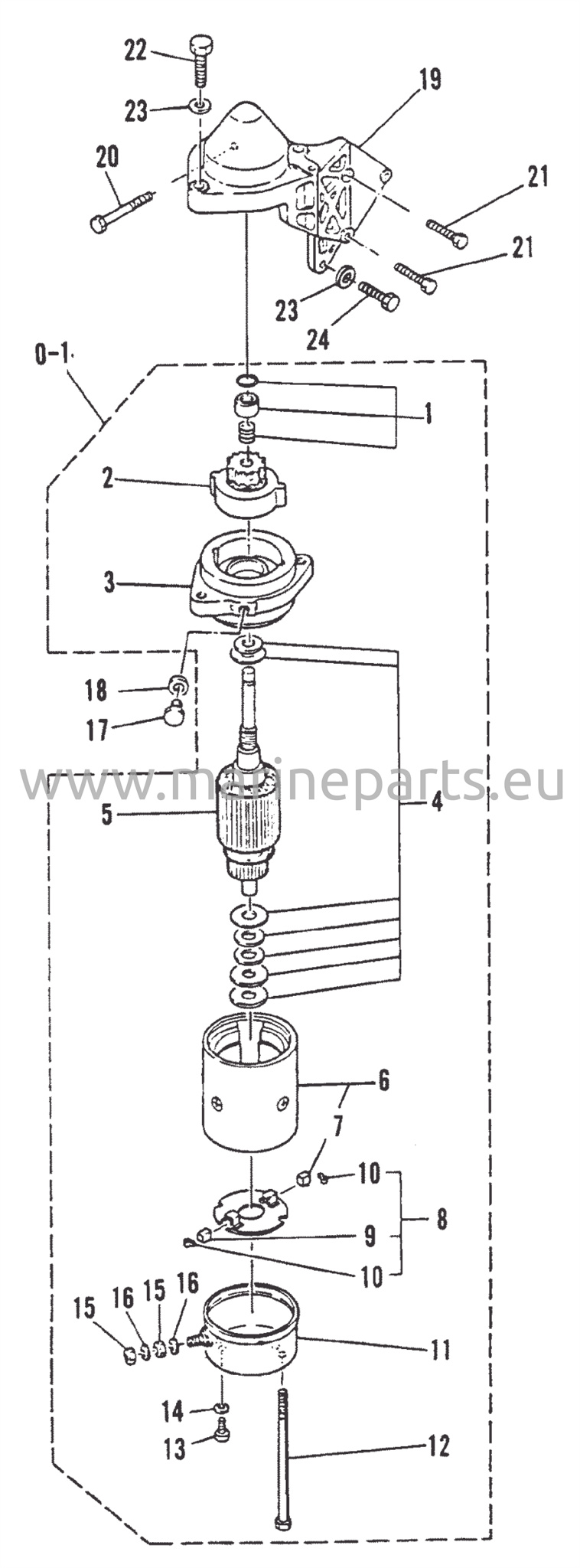 Sähköstarttimoottori (E-101515 / EL-404000 ja sitä alemmat)