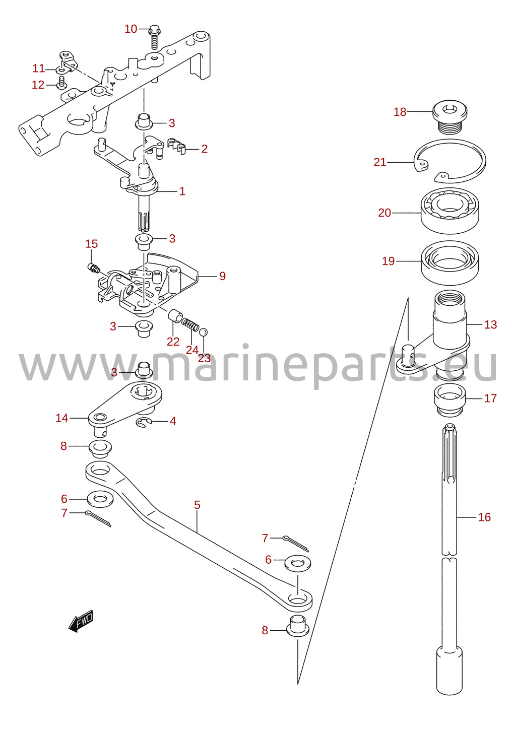 Clutch shaft