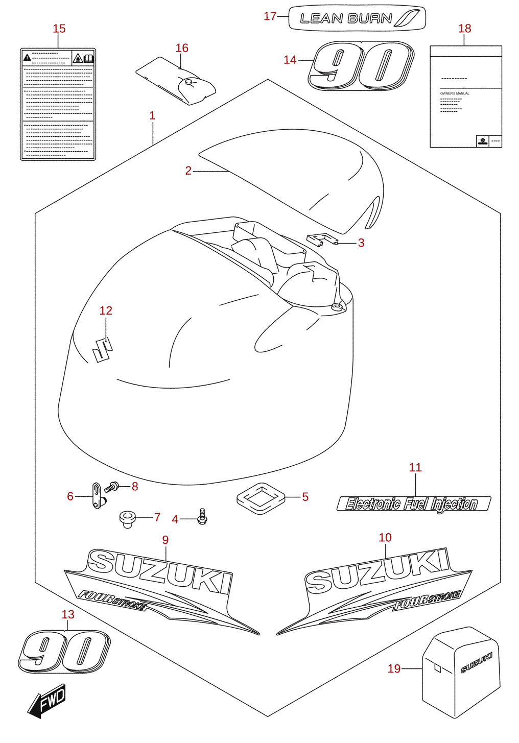 Engine cover (DF90A)