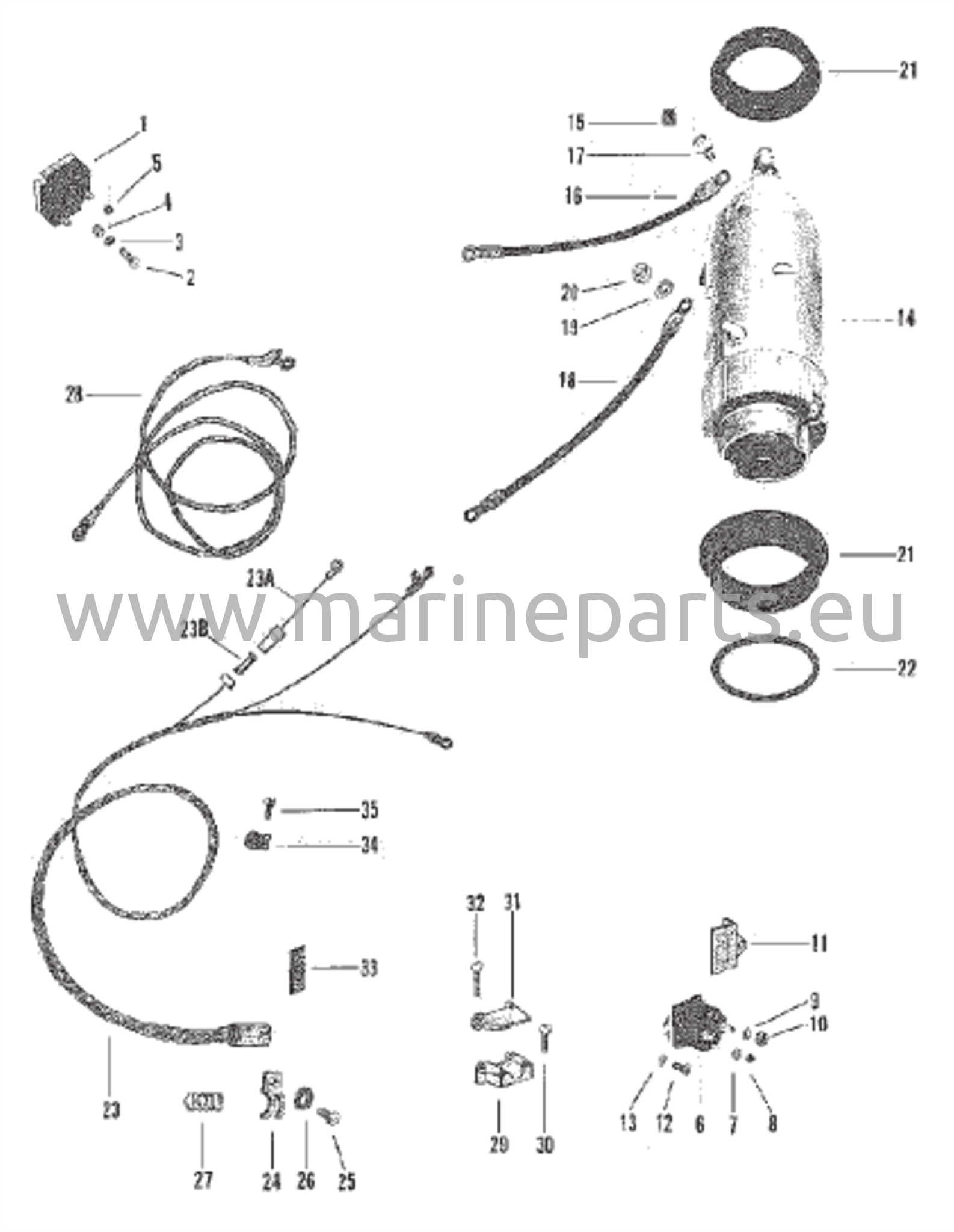 Käynnistinmoottori, käynnistinsolenoidi, tasasuuntaaja