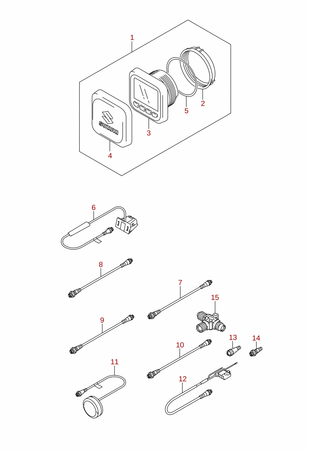 Multi function gauge (DF70ATH, DF90ATH) (optional)