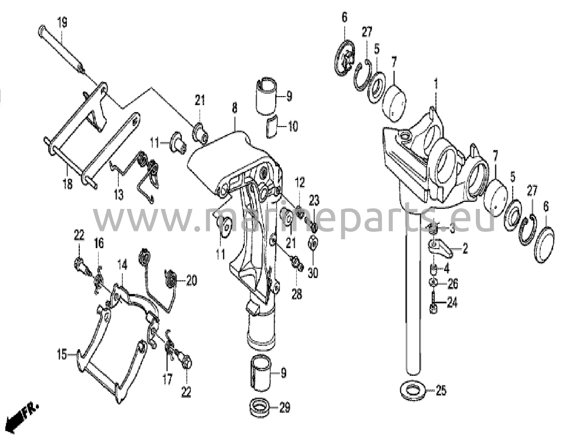 Svängbart hölje och fästen