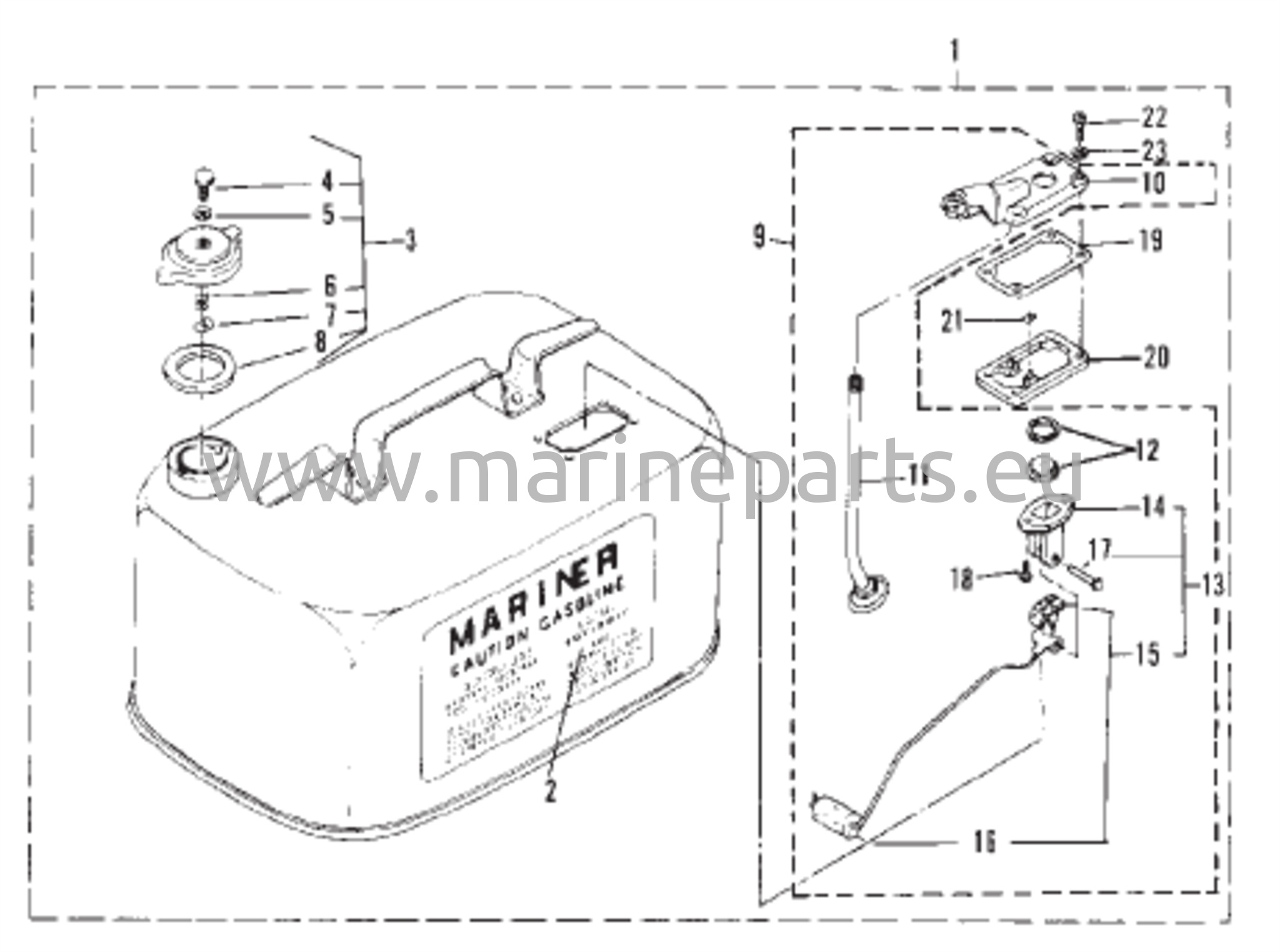 Polttoainesäiliö (ei alkuperäinen varuste)