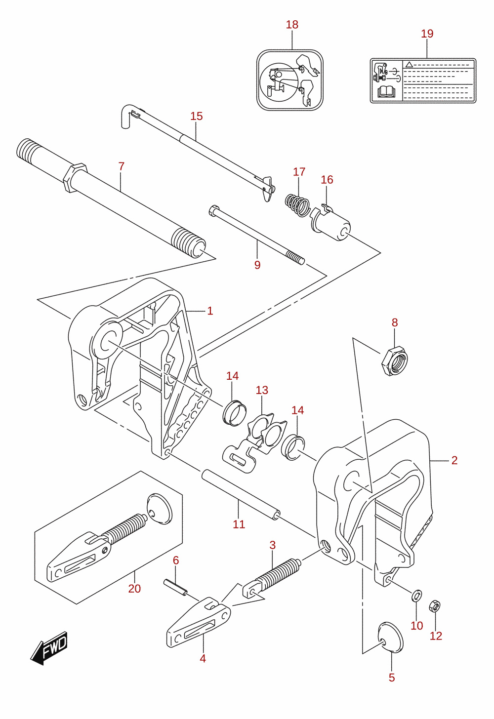 Clamp bracket (DF8AR, DF9.9AR)