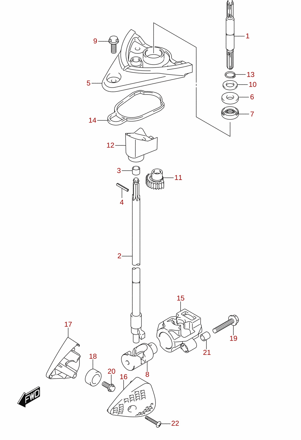 Clutch rod 1/2