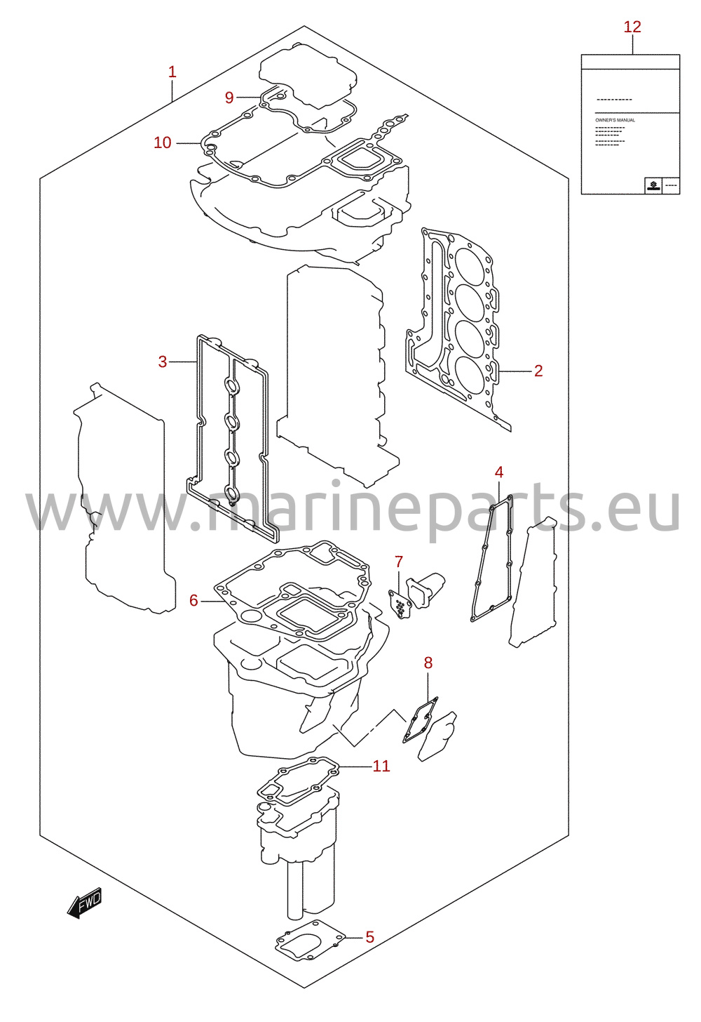 Gasket set (DF80A) (optional)