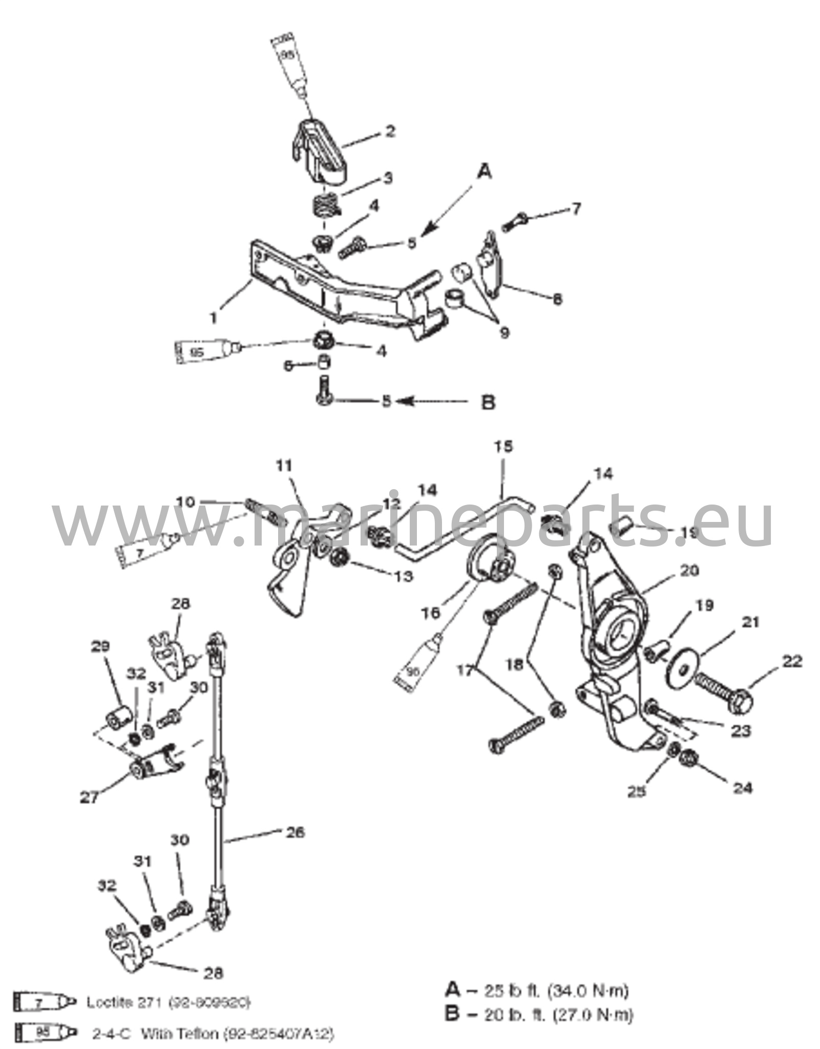 Kiinnike (SeaPro / Marathon) (S/N 0G303045 ja sitä alemmat)