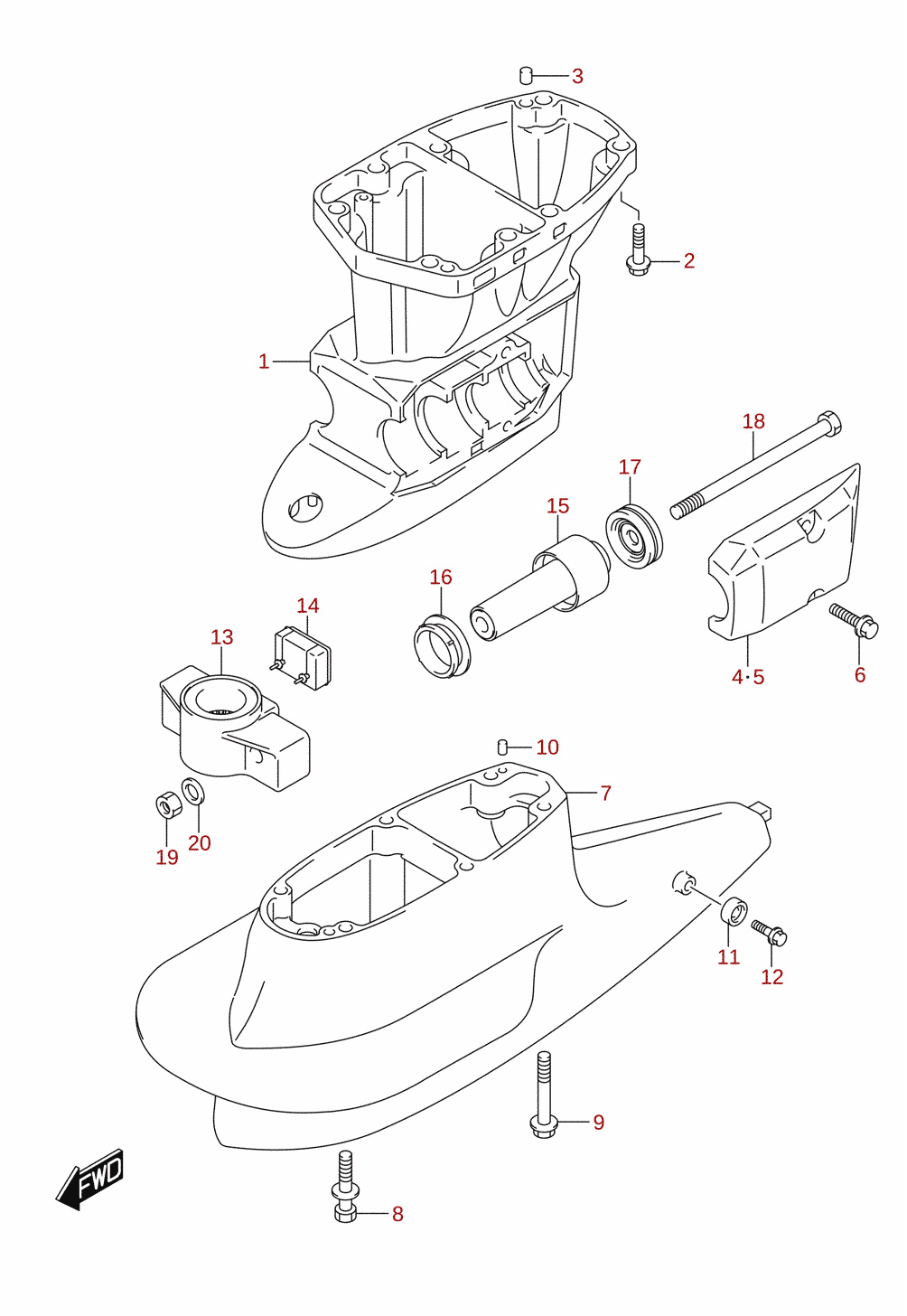 Drive shaft housing (DF50)