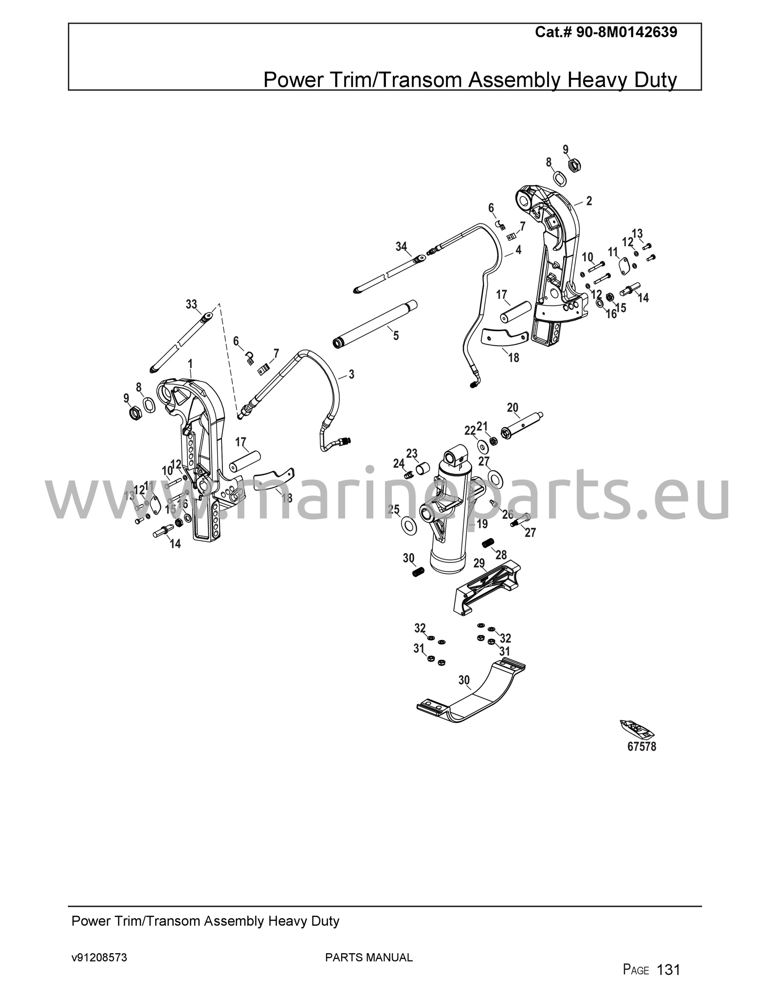 Power Trim/Peräpeilin kokoonpano raskaan käytön varten