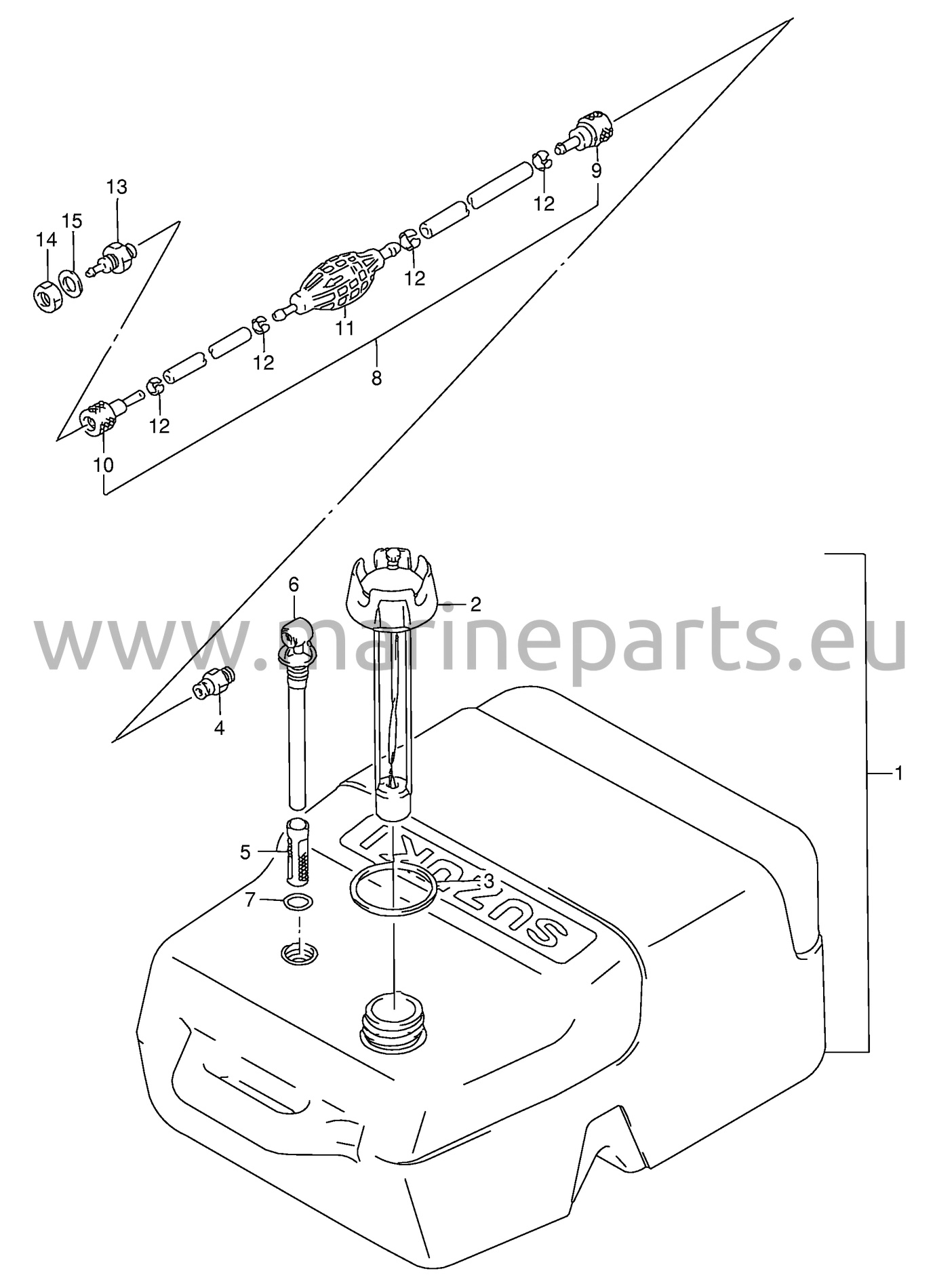 Fuel tank (plastic) (25 l)