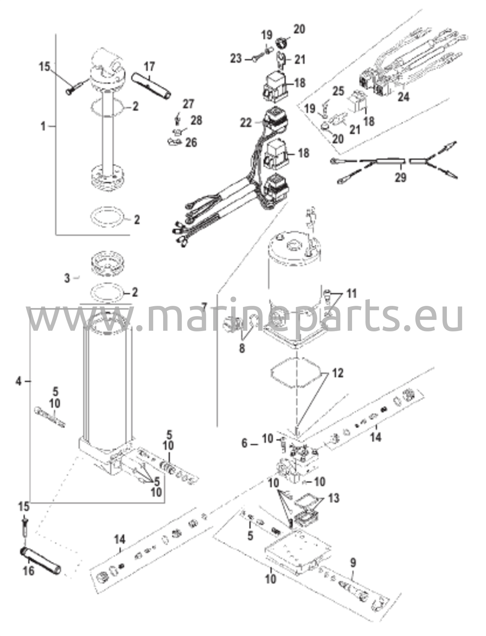 Power Trim (keltainen täyttötulppa) (0G360003 / 9934137 ja uudemmat)
