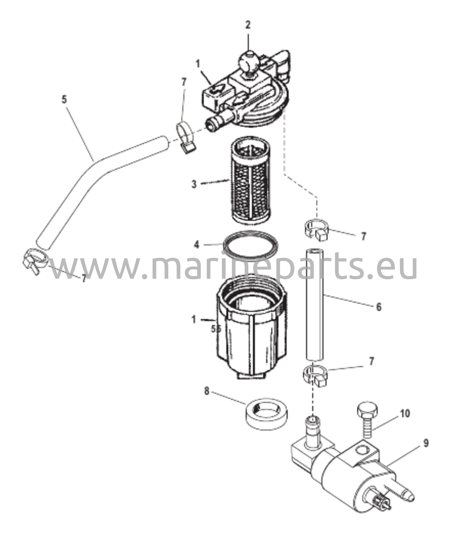 Polttoainesuodattimen kokoonpano