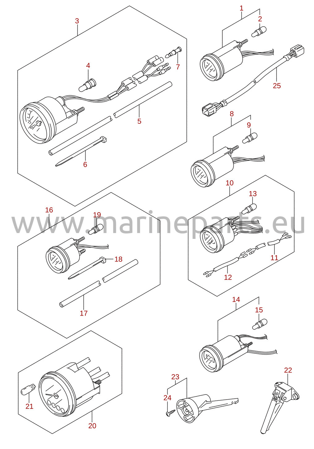 Instrument (1) (DF150T, DF150Z, DF175T, DF175Z) (optional)