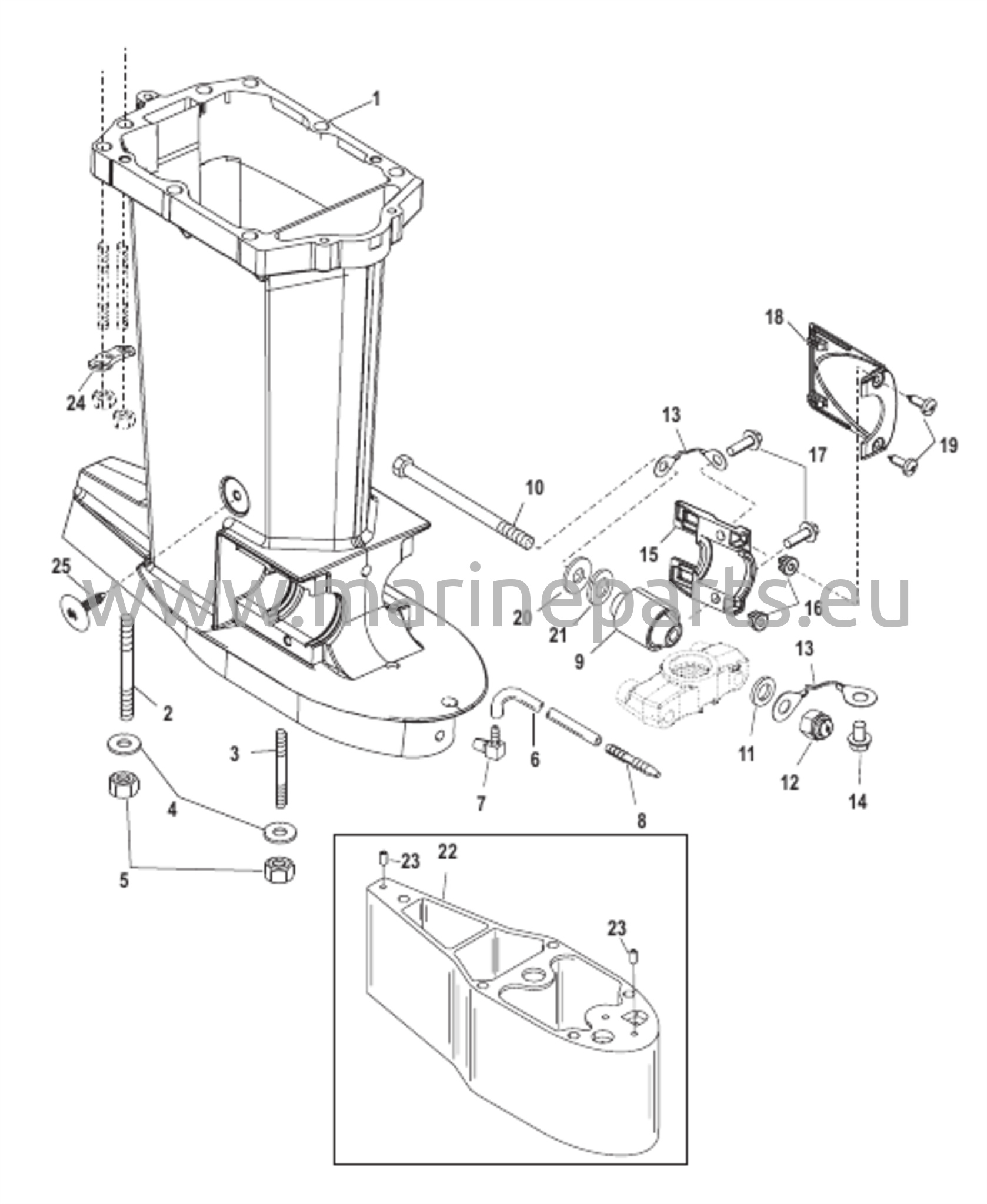 Voimansiirtovarren kotelo