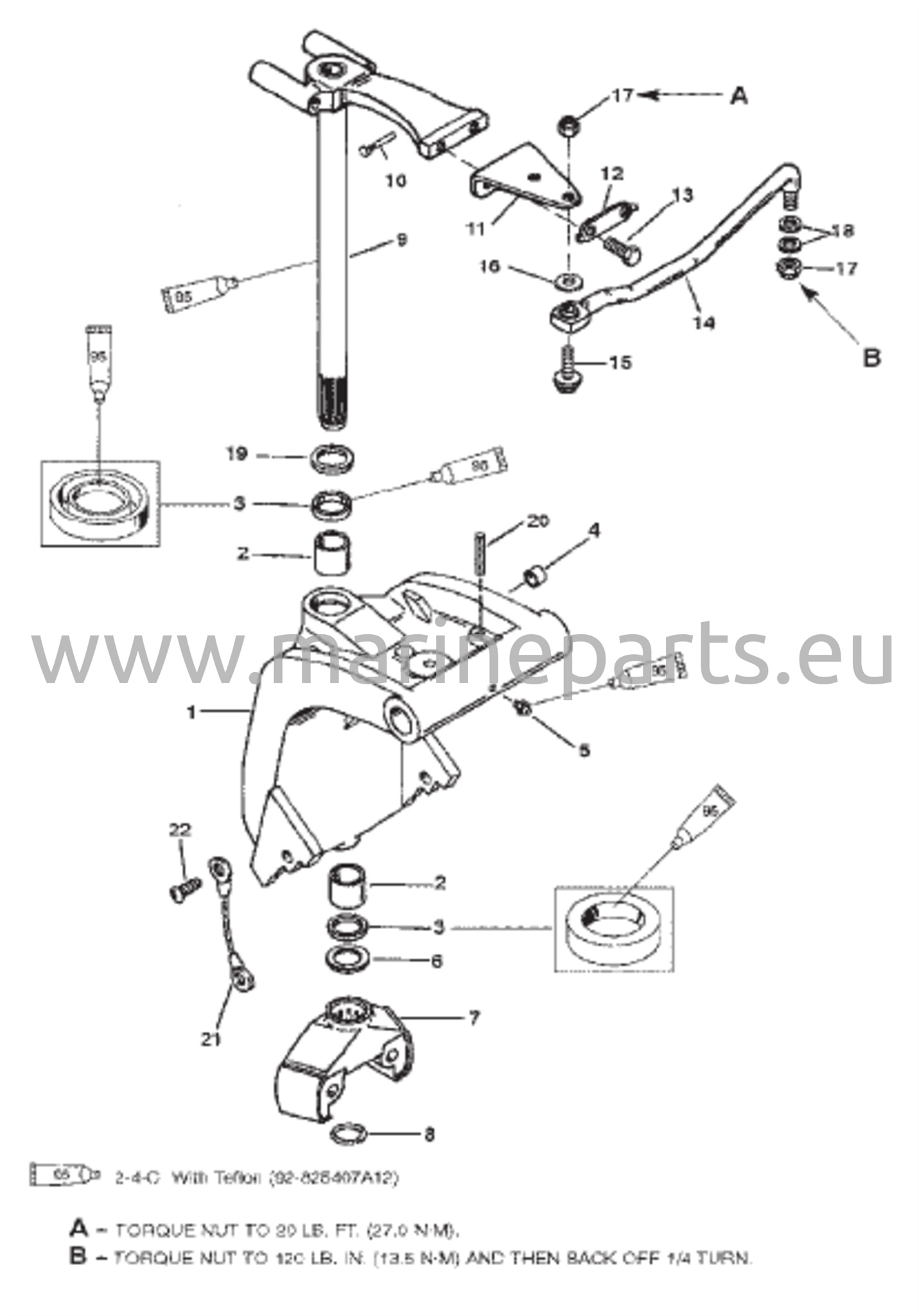 Kääntötuki (S/N 0D182000 ja siitä eteenpäin)