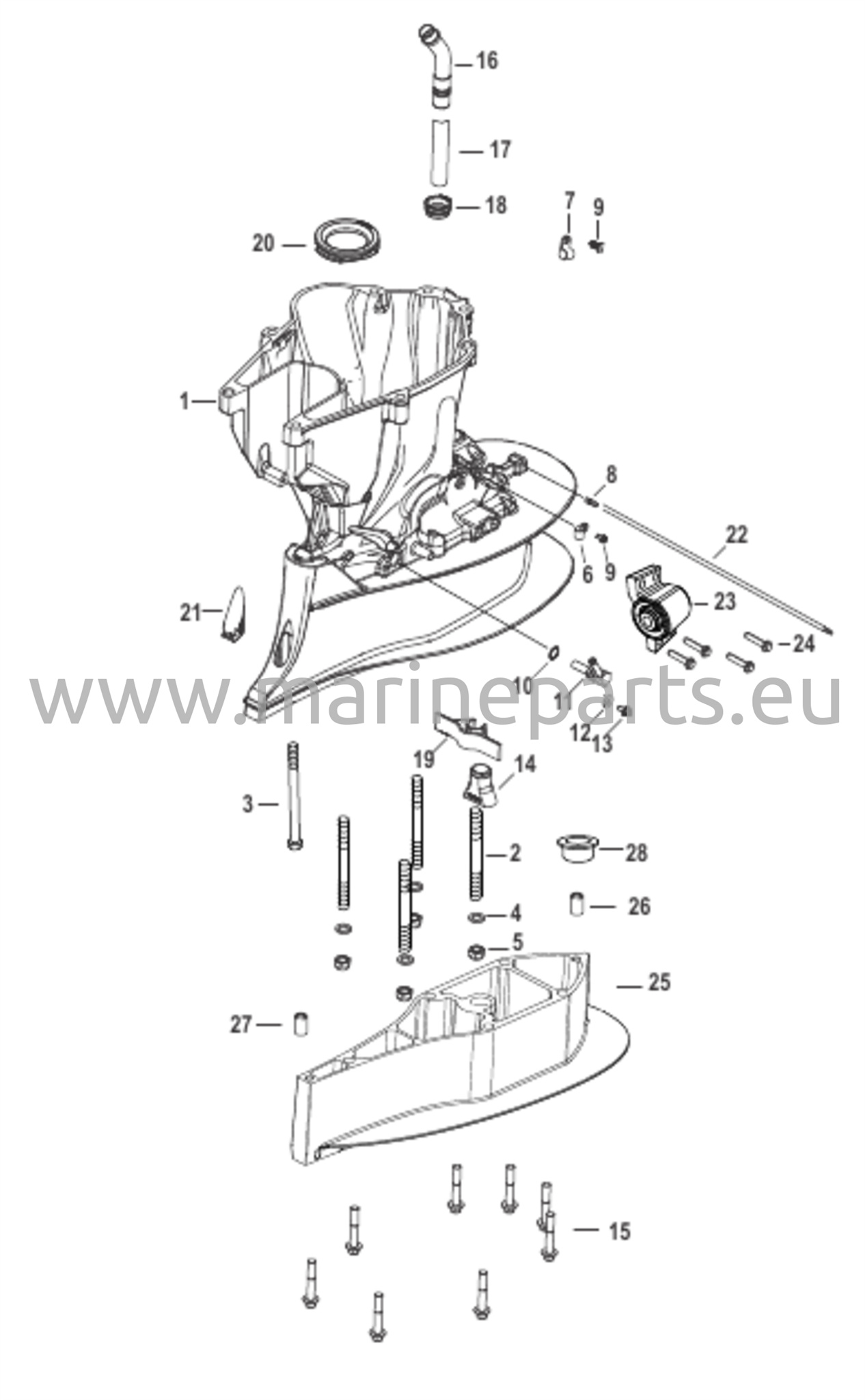 Voimansiirron kotelo - XL-mallit - 2B753570 ja siitä eteenpäin
