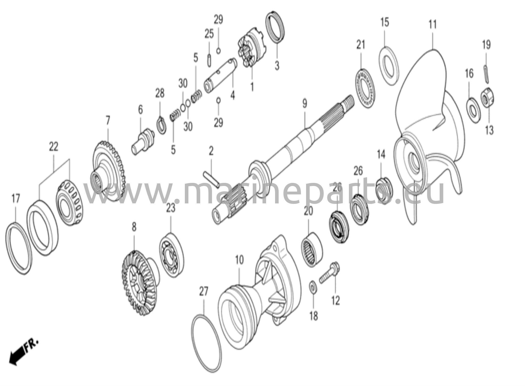 Potkuriakseli/potkuri (LD/LU/XD/XU)