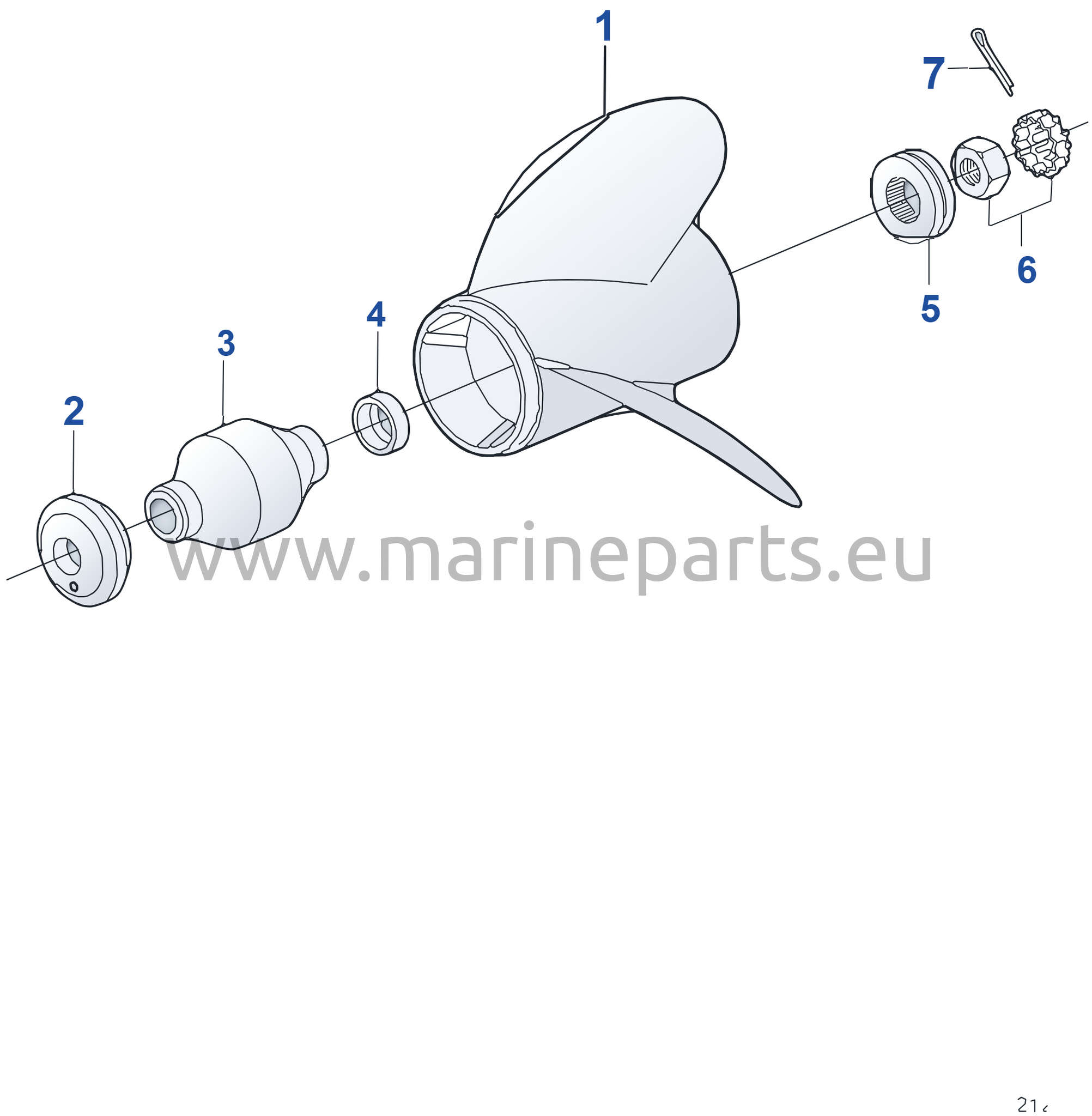 Propeller, 3 bladig aluminium