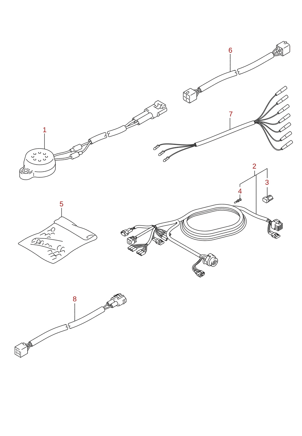 Juhtmestik (DF40AQH, DF60AQH) (lisavarustus)