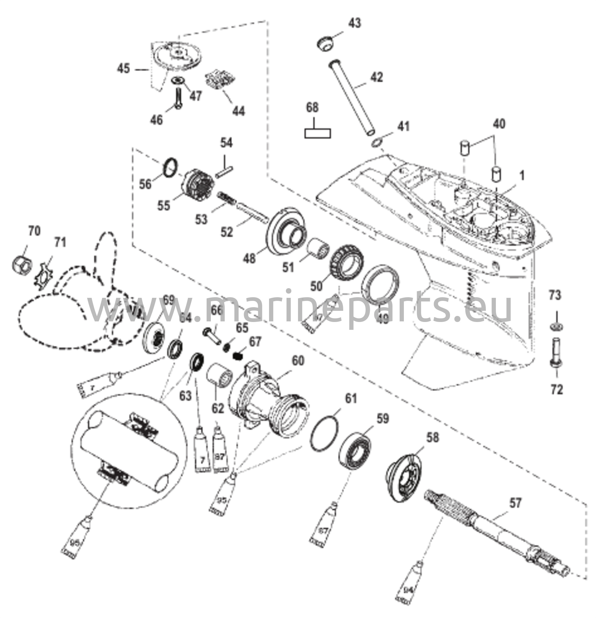 Gear Housing (Propeller Shaft) (1.83:1 Gear Ratio) 