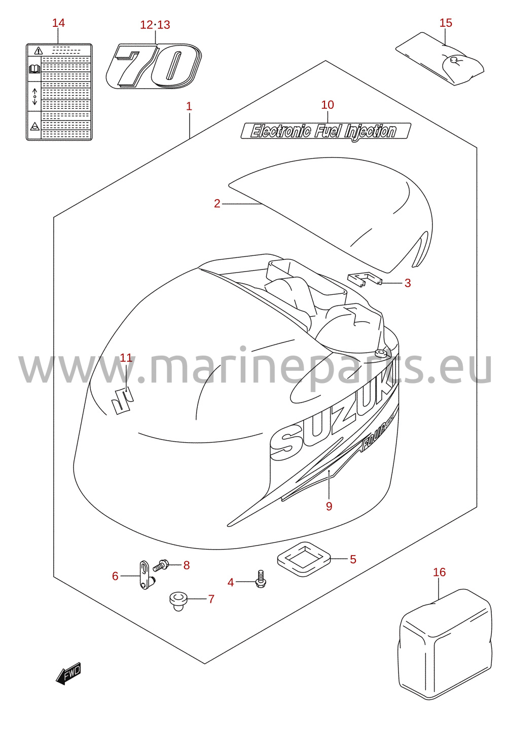 Engine cover (DF70)