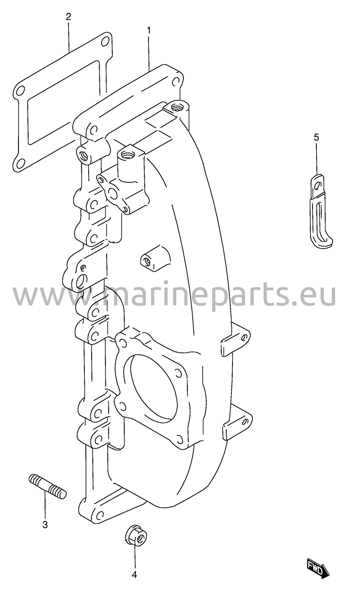 Indsugningsmanifold (DT115S, DT140EPI)