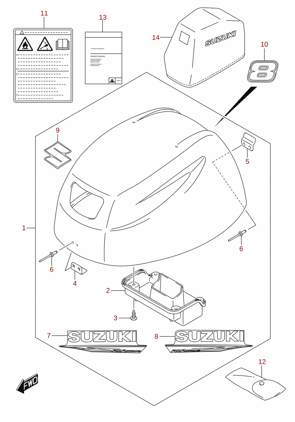 Capot moteur (DF8)