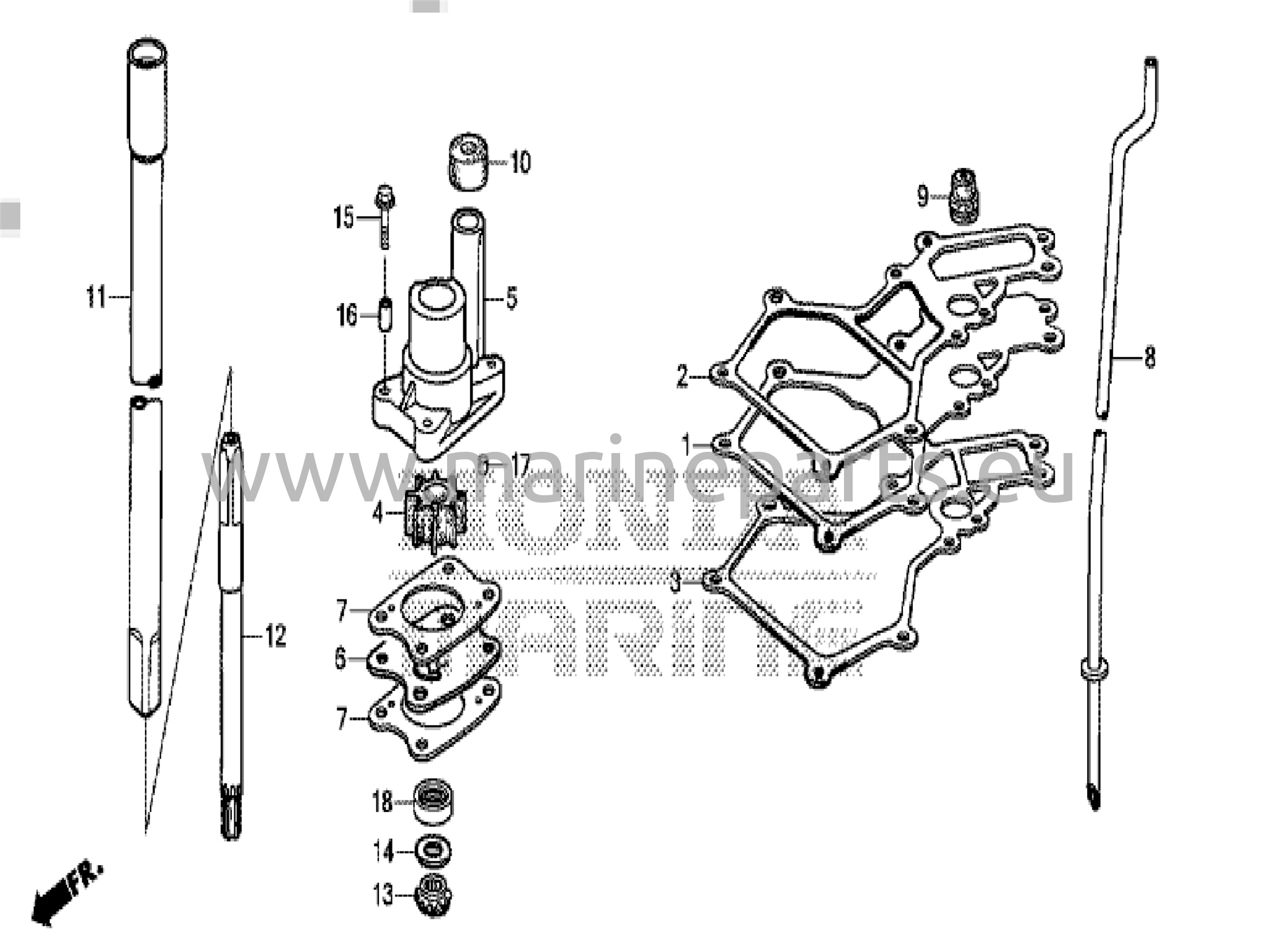 Vertical drive shaft