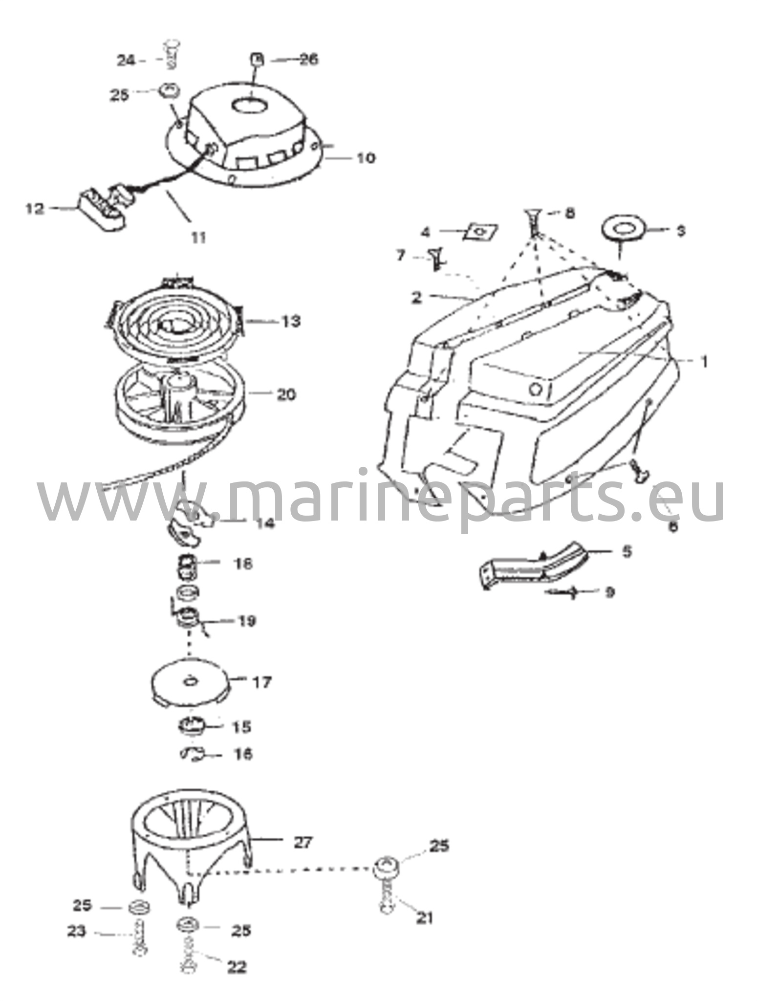 Konepeite / Käynnistysjousi