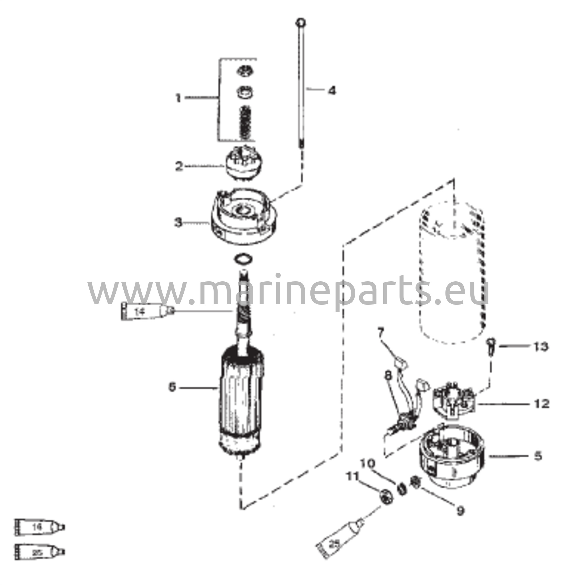 Käynnistinmoottorin kokoonpano