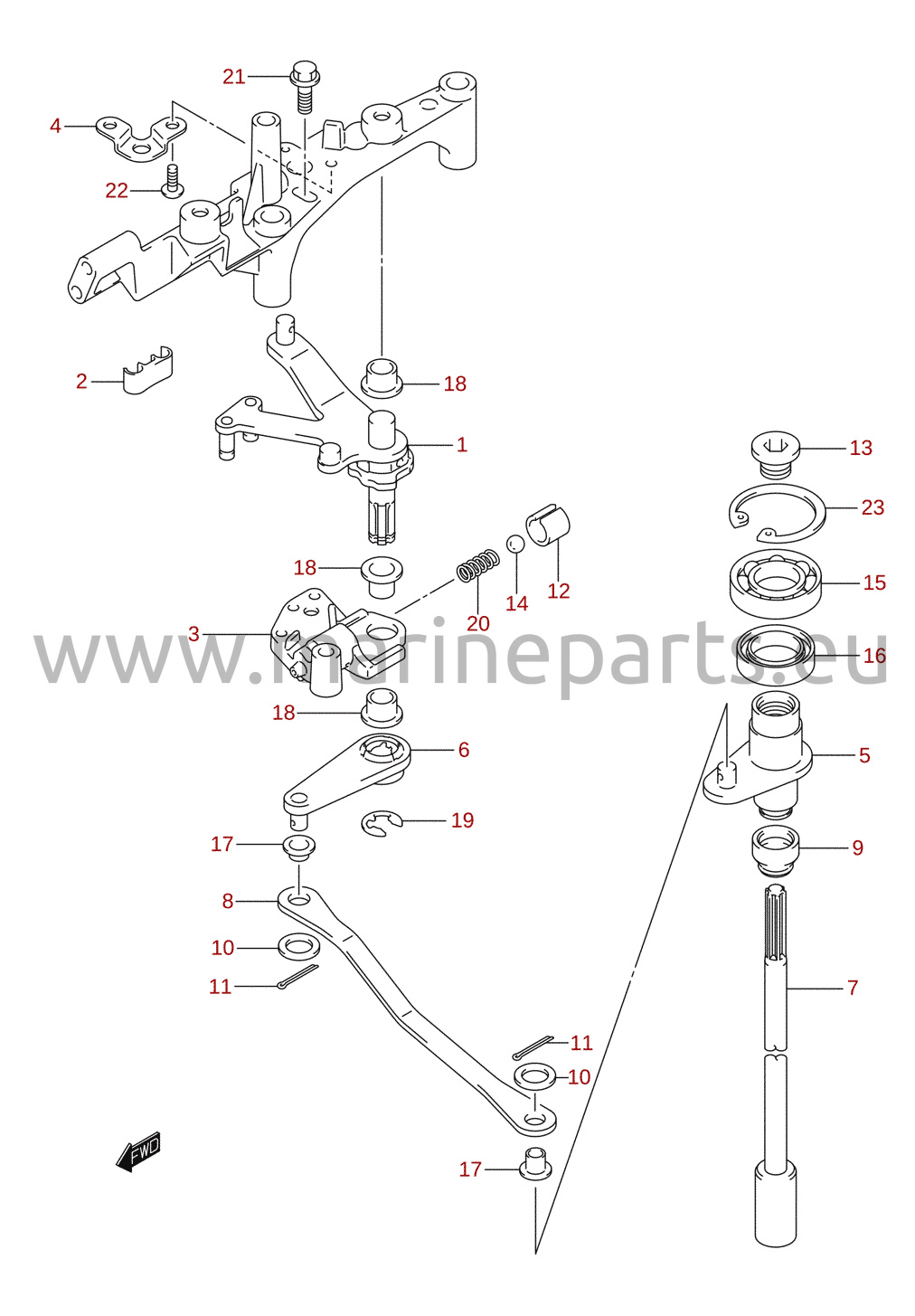 Clutch shaft (DF200Z, DF225, DF250)